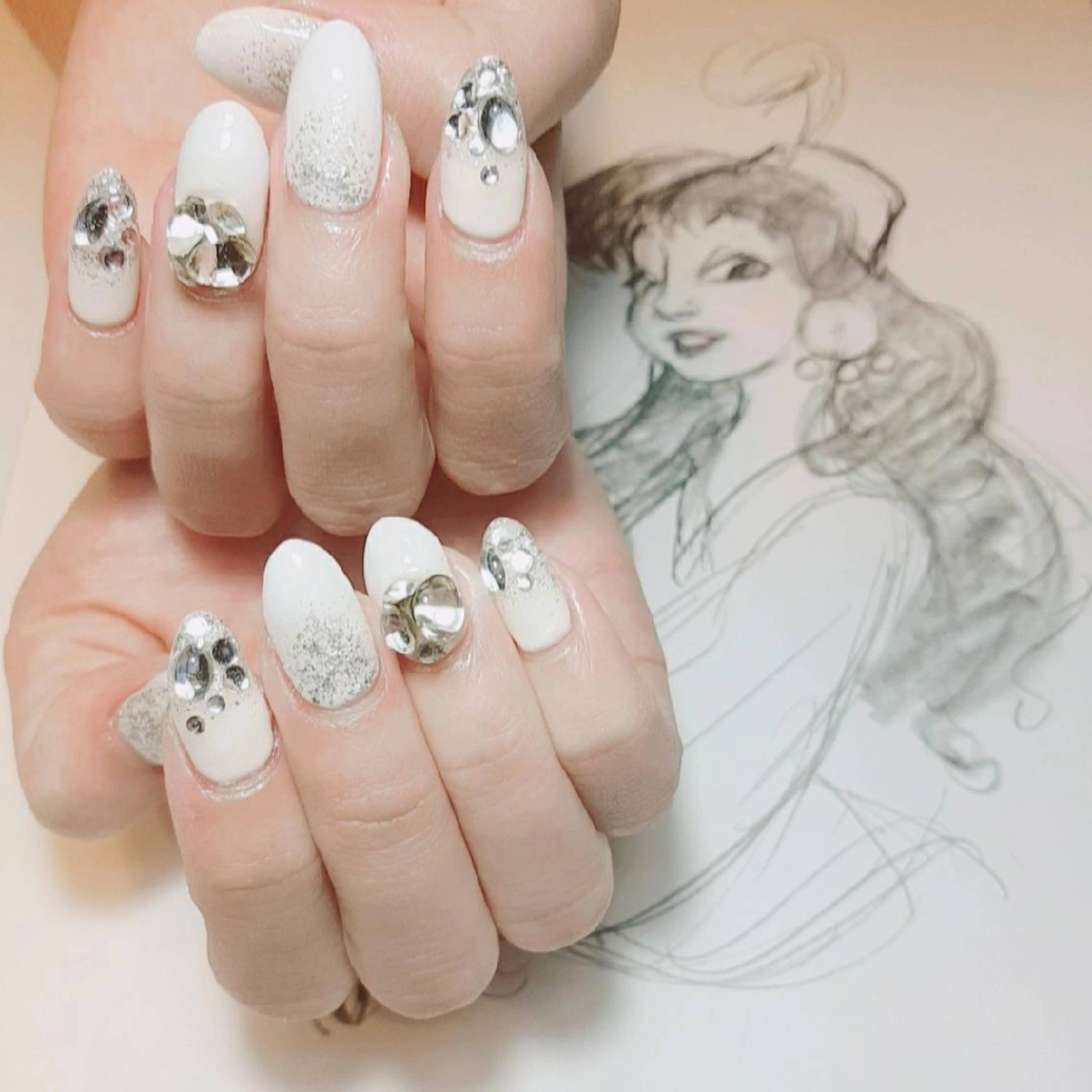 ネイル ストーンネイル owlnail /持込みデザイン専門のネイルデザイン