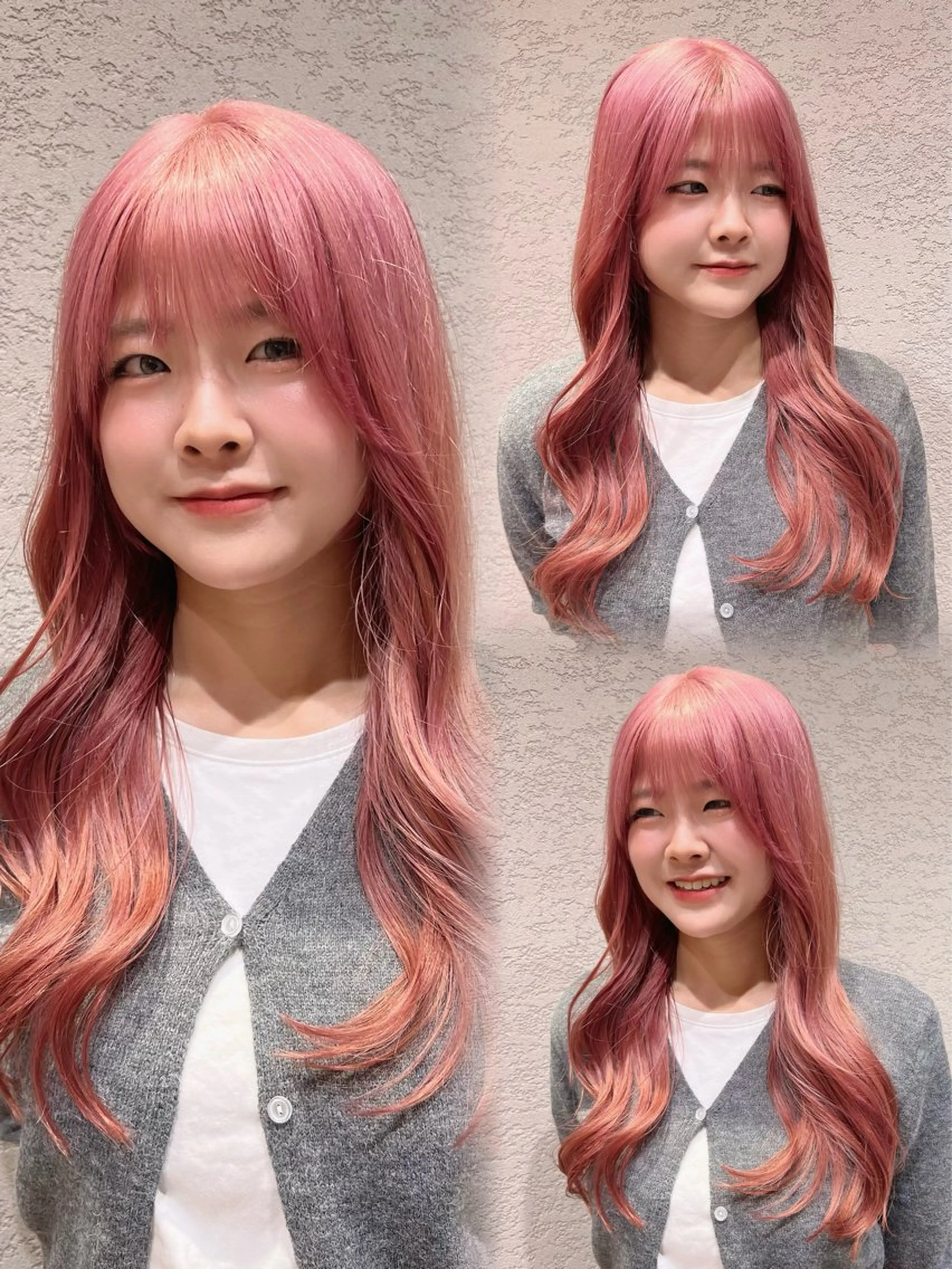 セミロング カラー カット ヘアカラー トリートメント レイヤー/韓国 ハイトーン興津史弥のヘアスタイル