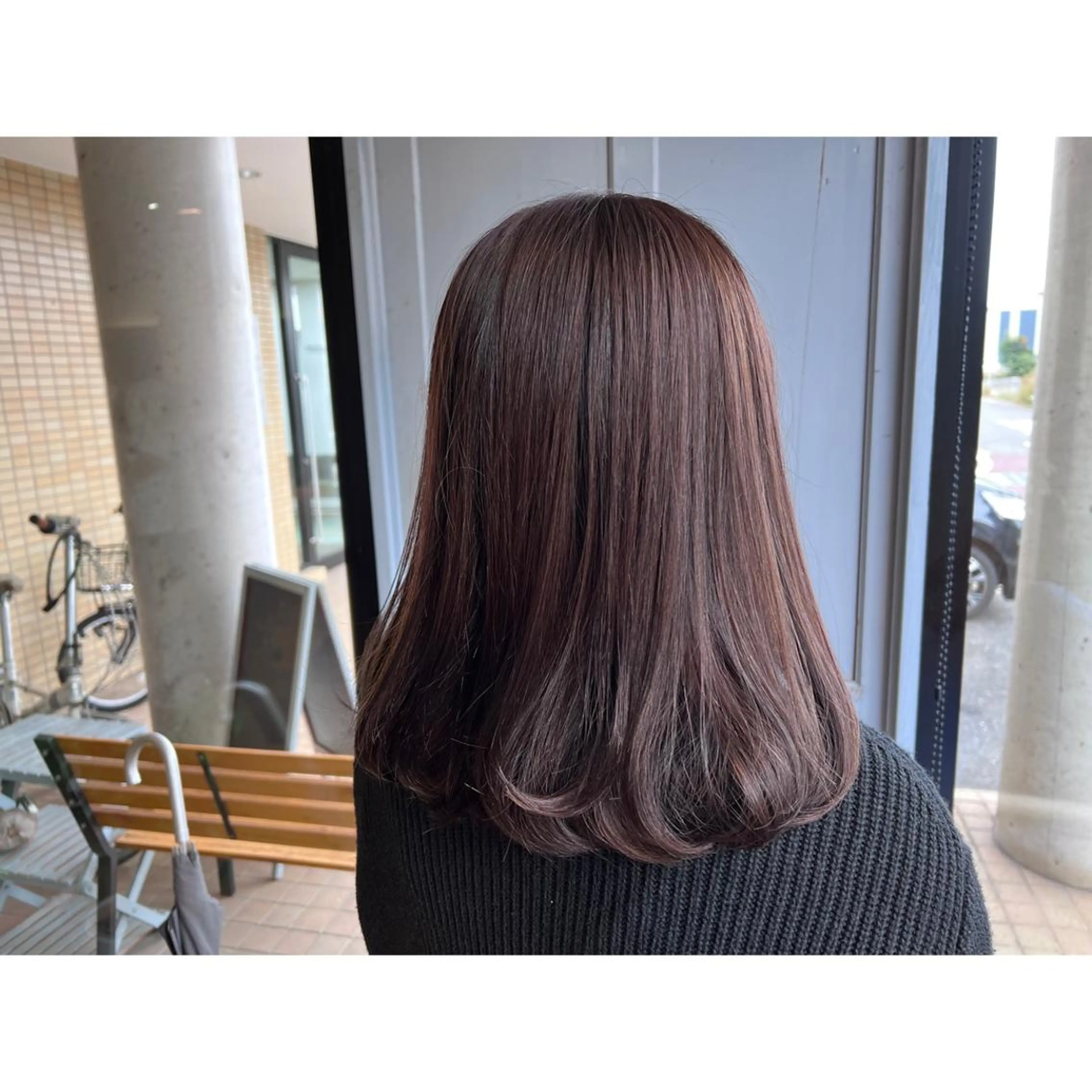 ロング カラー アッシュ パープルカラー パープルアッシュ ヘアカラー トリートメント ツキダテ ユイのヘアスタイル