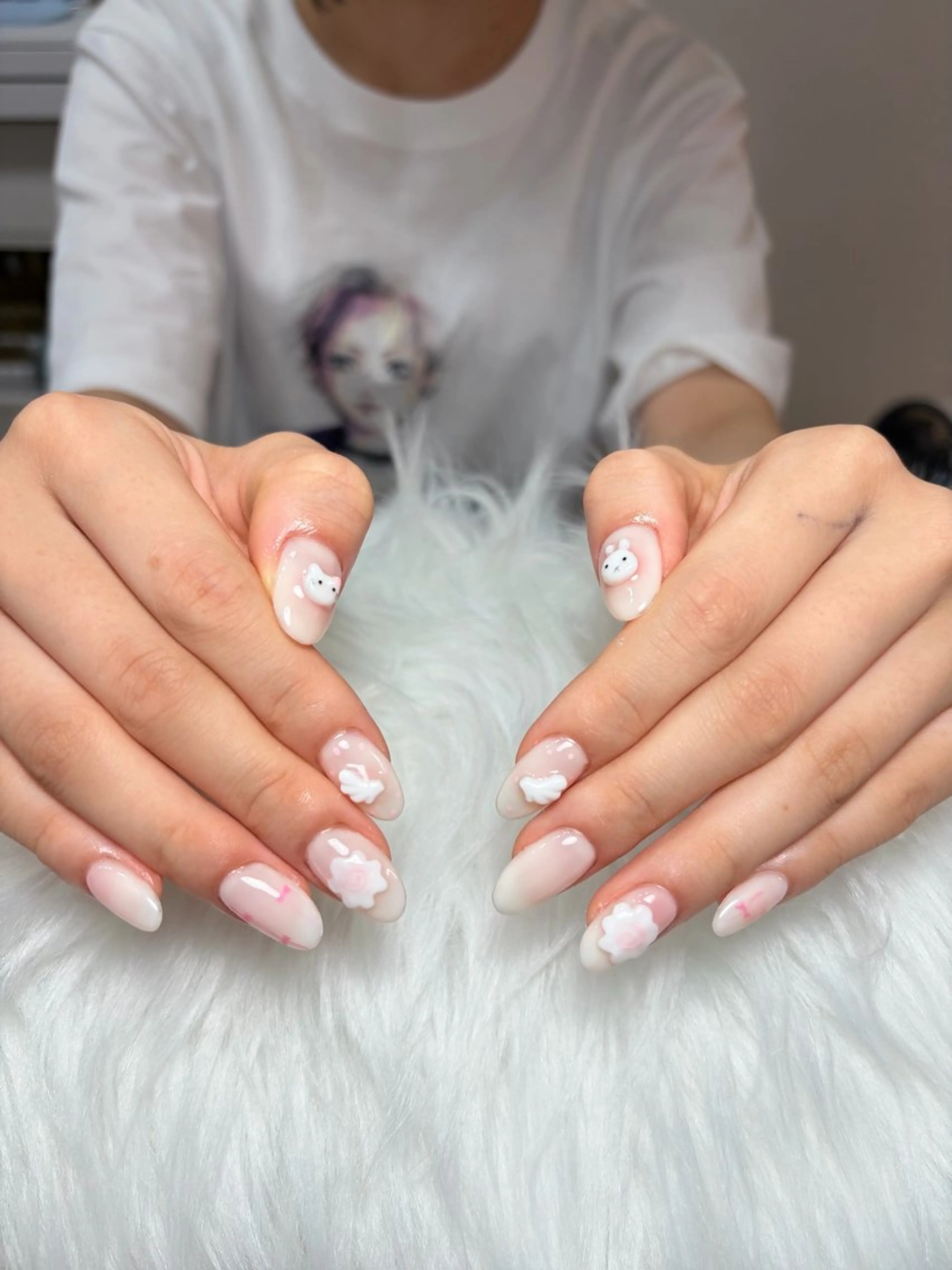 ネイル アートネイル 長さ出し ジェルネイル マグネットネイル ニュアンスネイル ハンドネイル Cloudy Chan Nailのネイルデザイン