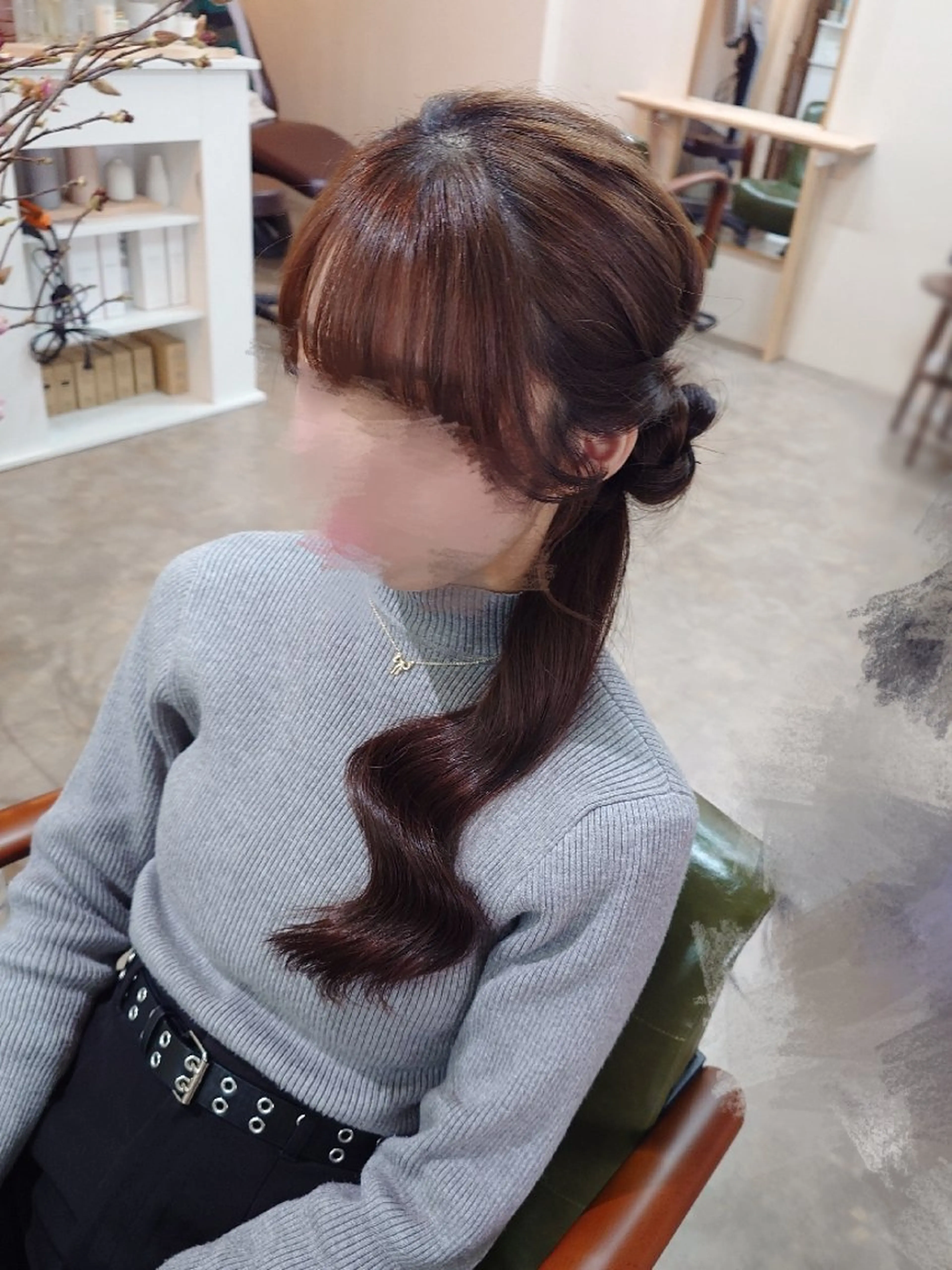 ロング ヘアアレンジ お団子ヘア ヘアセット m.sante所属・つぐみ ❤︎のヘアスタイル