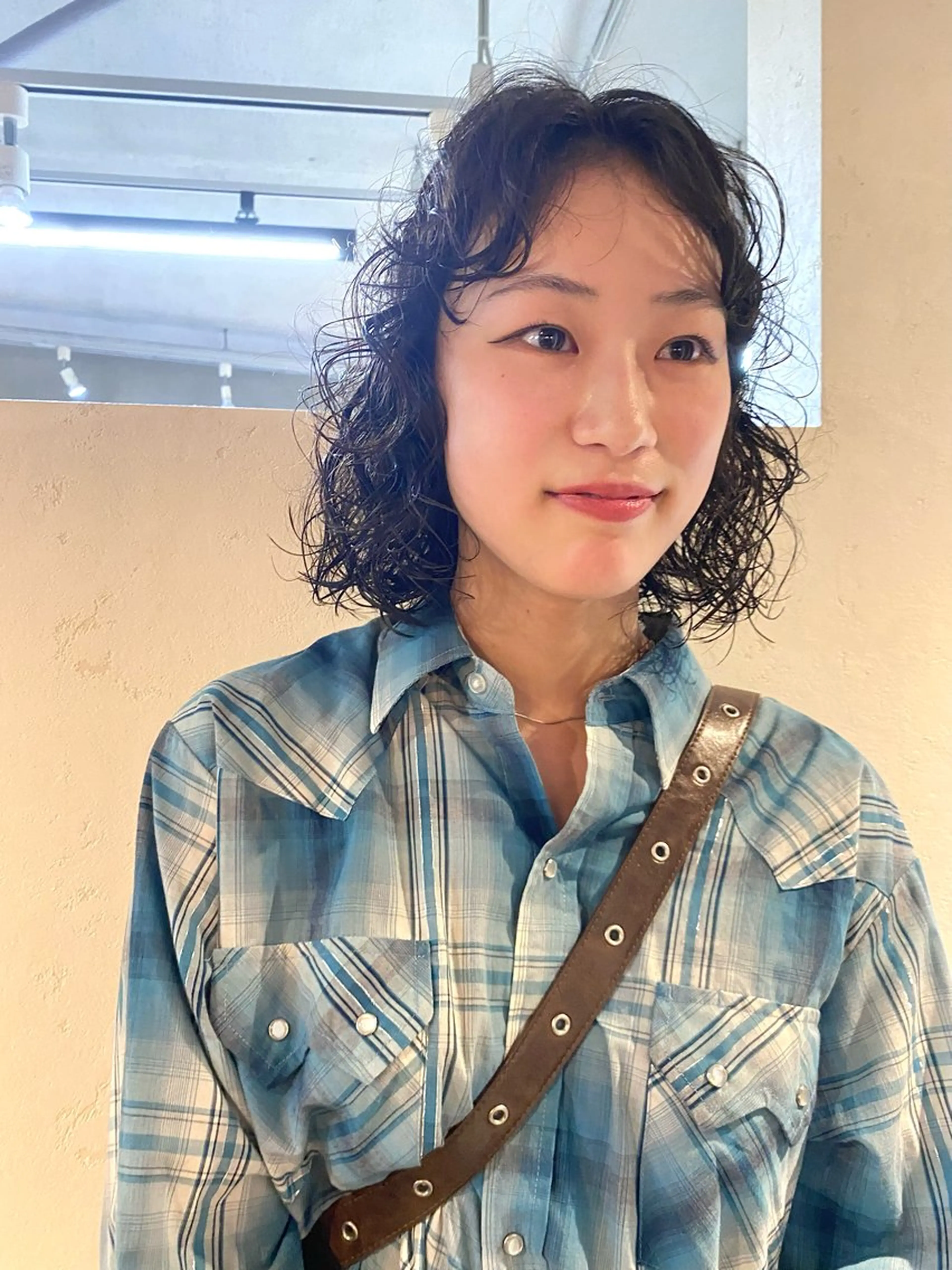 ミディアム パーマ カット パーマ トリートメント 下北沢 soiのヘアスタイル