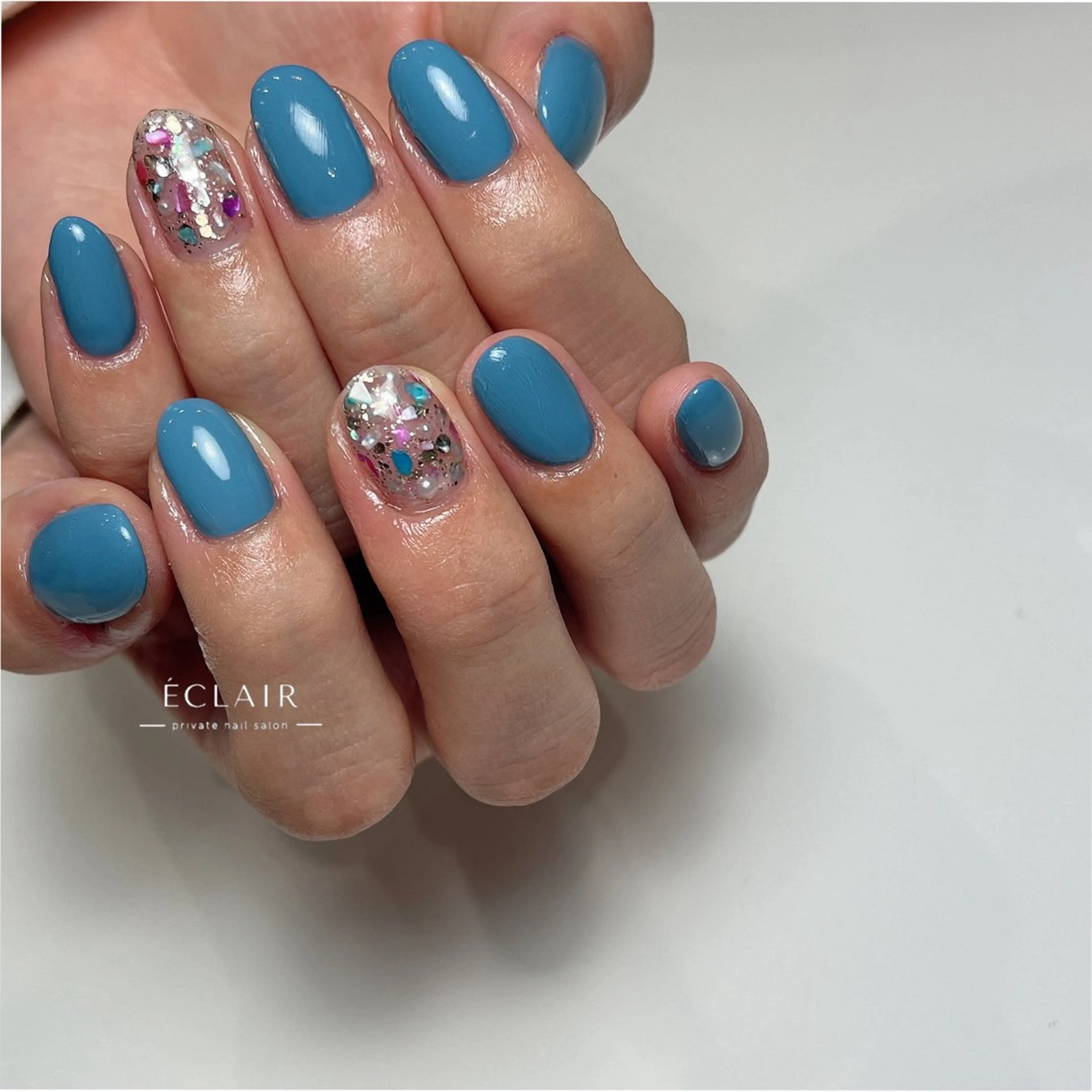 ネイル ニュアンスネイル ワンカラーネイル シンプルネイル ハンドネイル - Éclair - hitomiのネイルデザイン