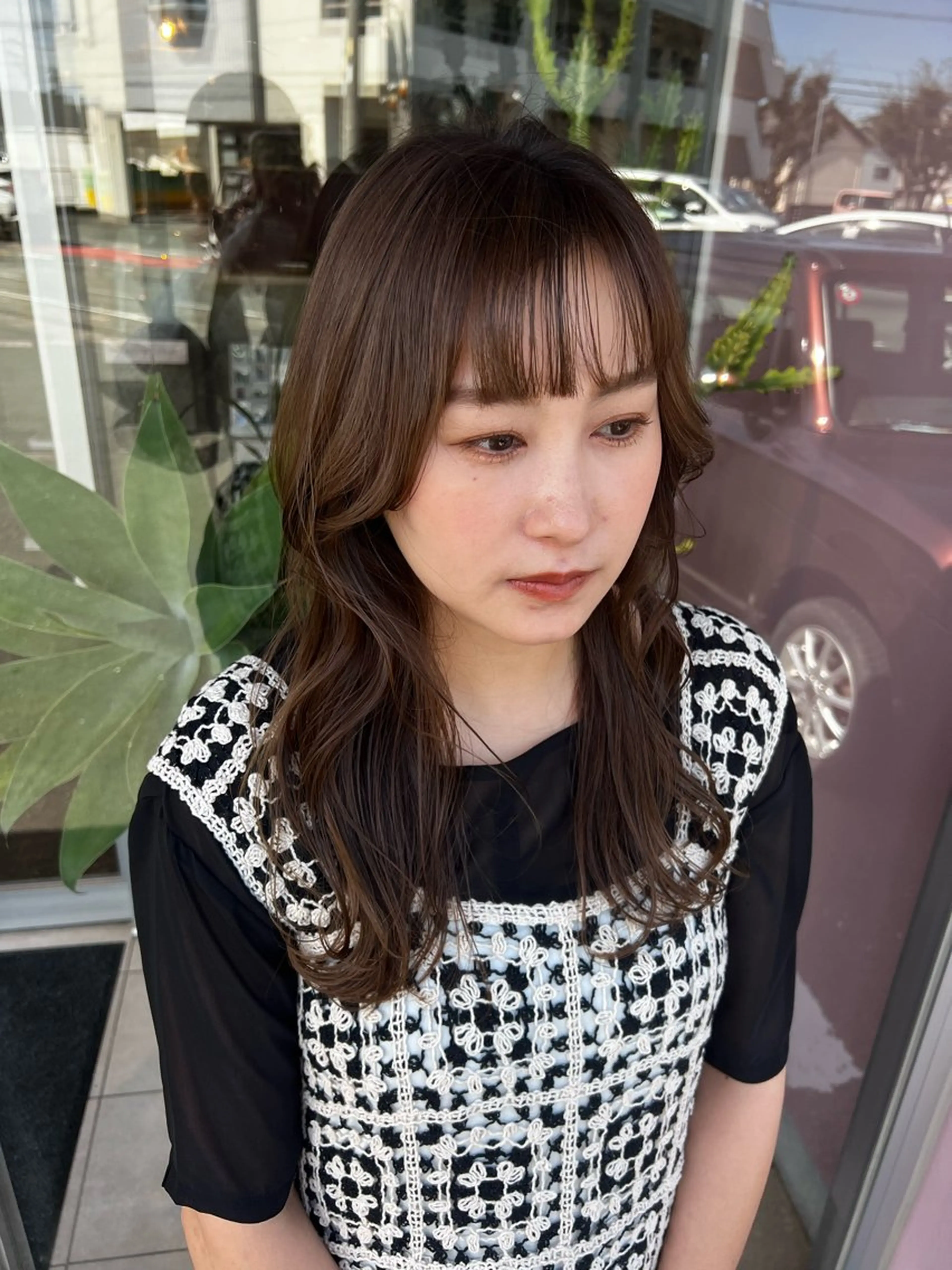 ロング カラー アッシュ 黒髪 ブリーチ ブルーカラー ブルーブラック 🌿寄り添い型美容師 🌿yuiのヘアスタイル