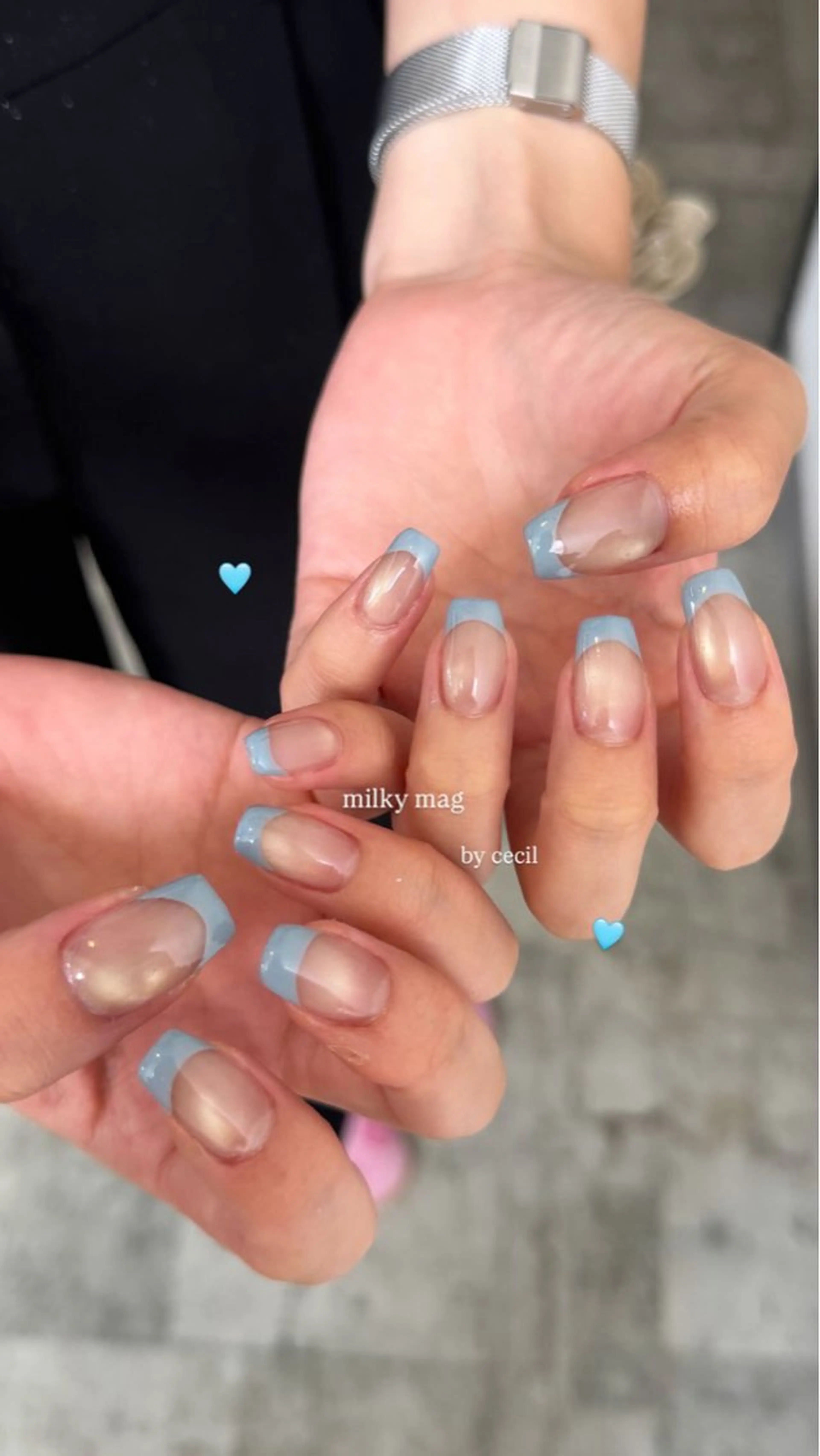 ネイル フレンチネイル 韓国ネイル マグネットネイル メンズネイル ニュアンスネイル ハンドネイル GRANDE大須 Cecil💜のネイルデザイン