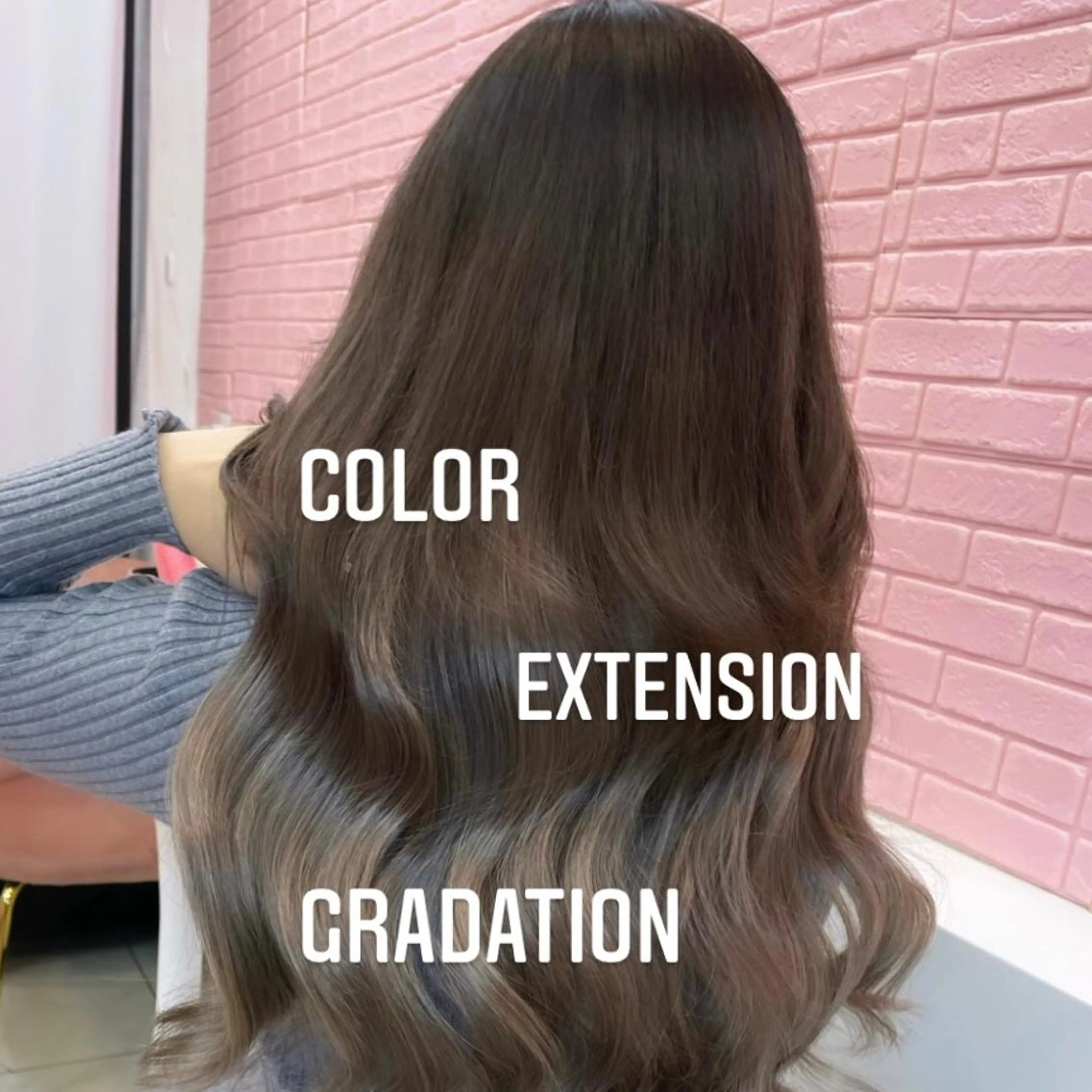 ロング カラー ヘアカラー エクステ エクステ🩵ブリーチ 韓国ヘア🩵KAEのヘアスタイル