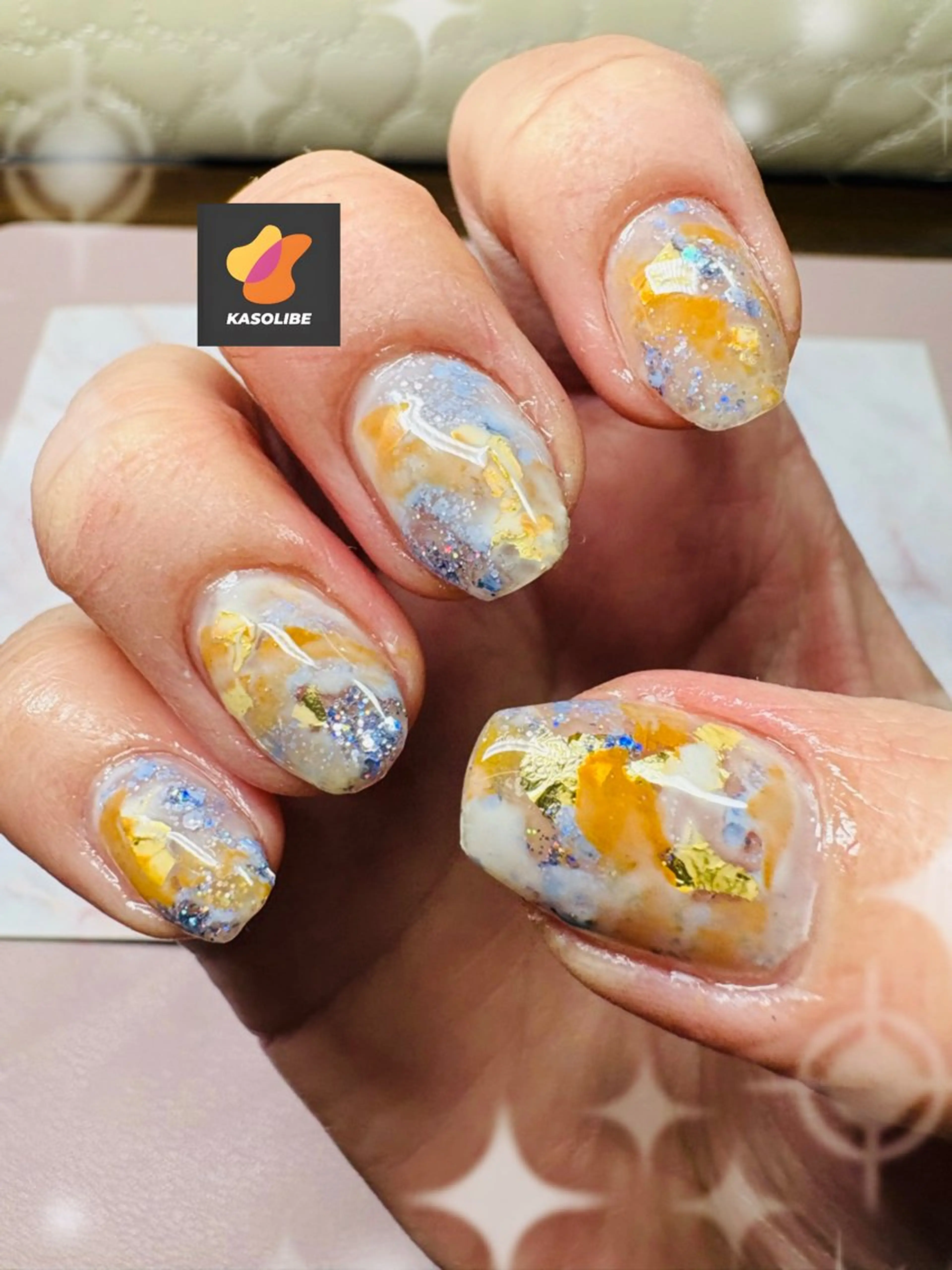 ネイル ラメ(グリッター) ニュアンスネイル ストーンネイル kasolibe【カソリベ】所属・kasolibe 【カソリベ】のネイルデザイン