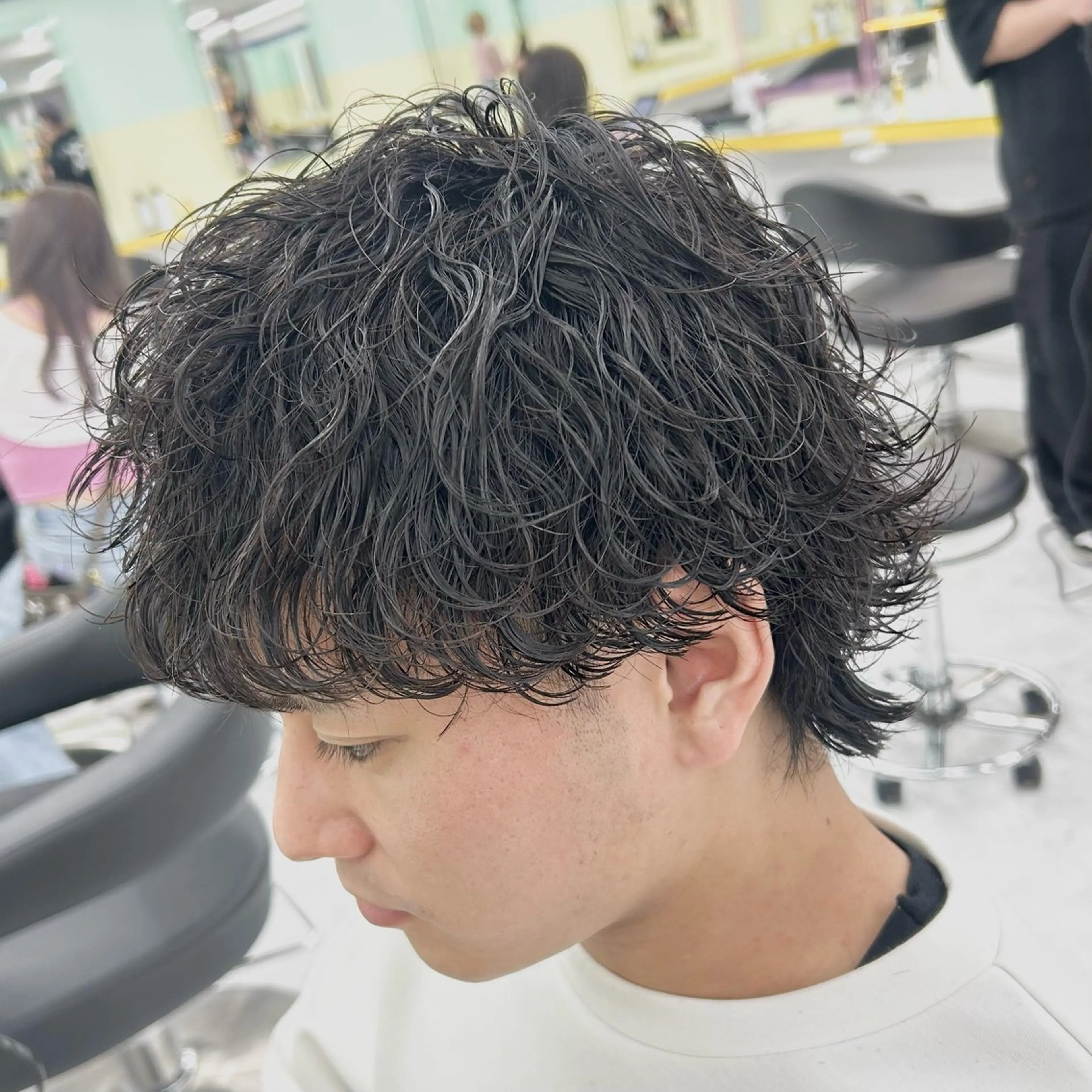 ショート カラー パーマ メンズ カット パーマ 韓国レイヤーカット /REIのヘアスタイル