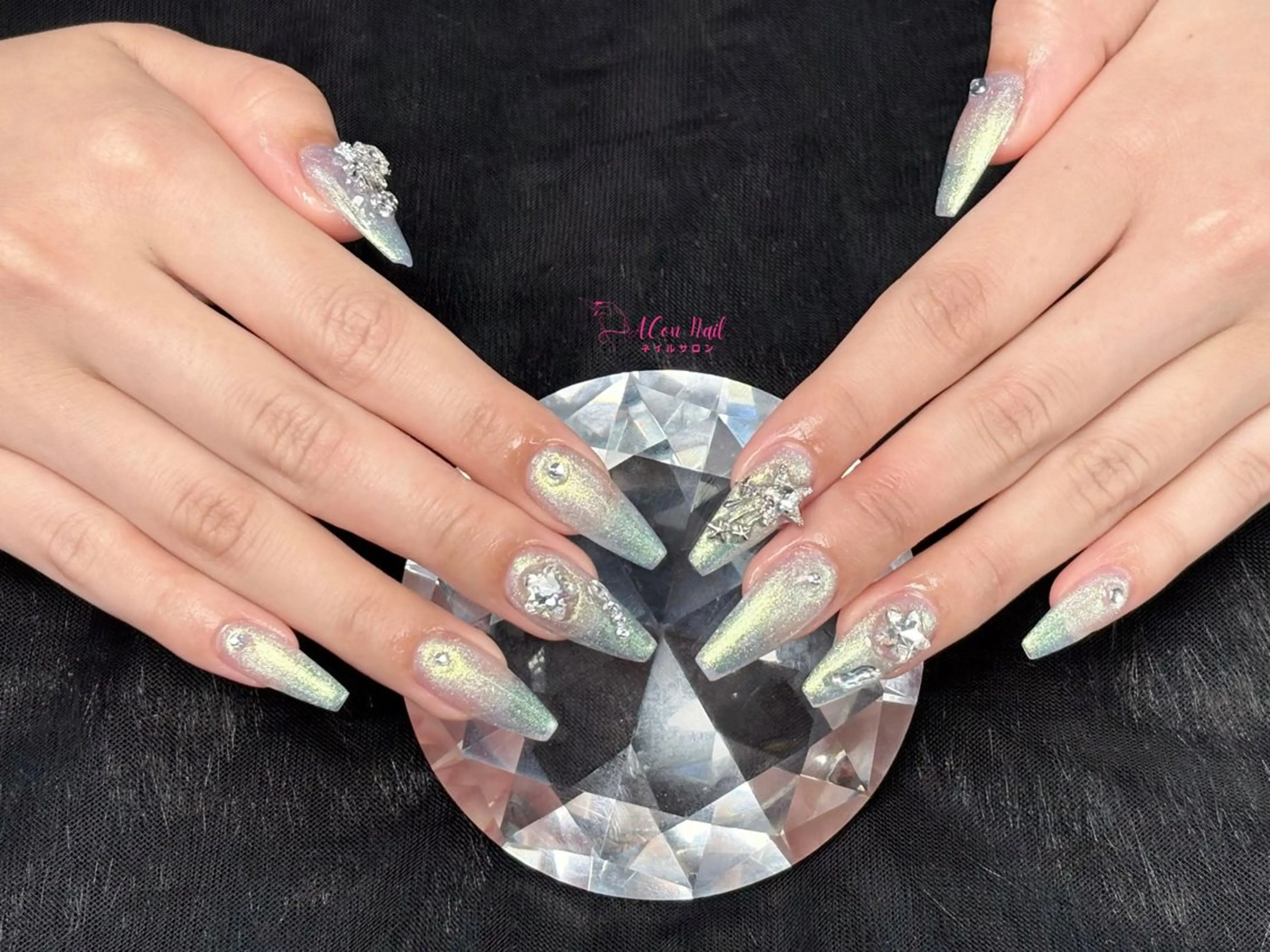 ネイル 桜ネイル 長さ出し フラワーネイル フレンチネイル ジェルネイル ハンドネイル AConNailSalon所属・ACon NailSalonのネイルデザイン