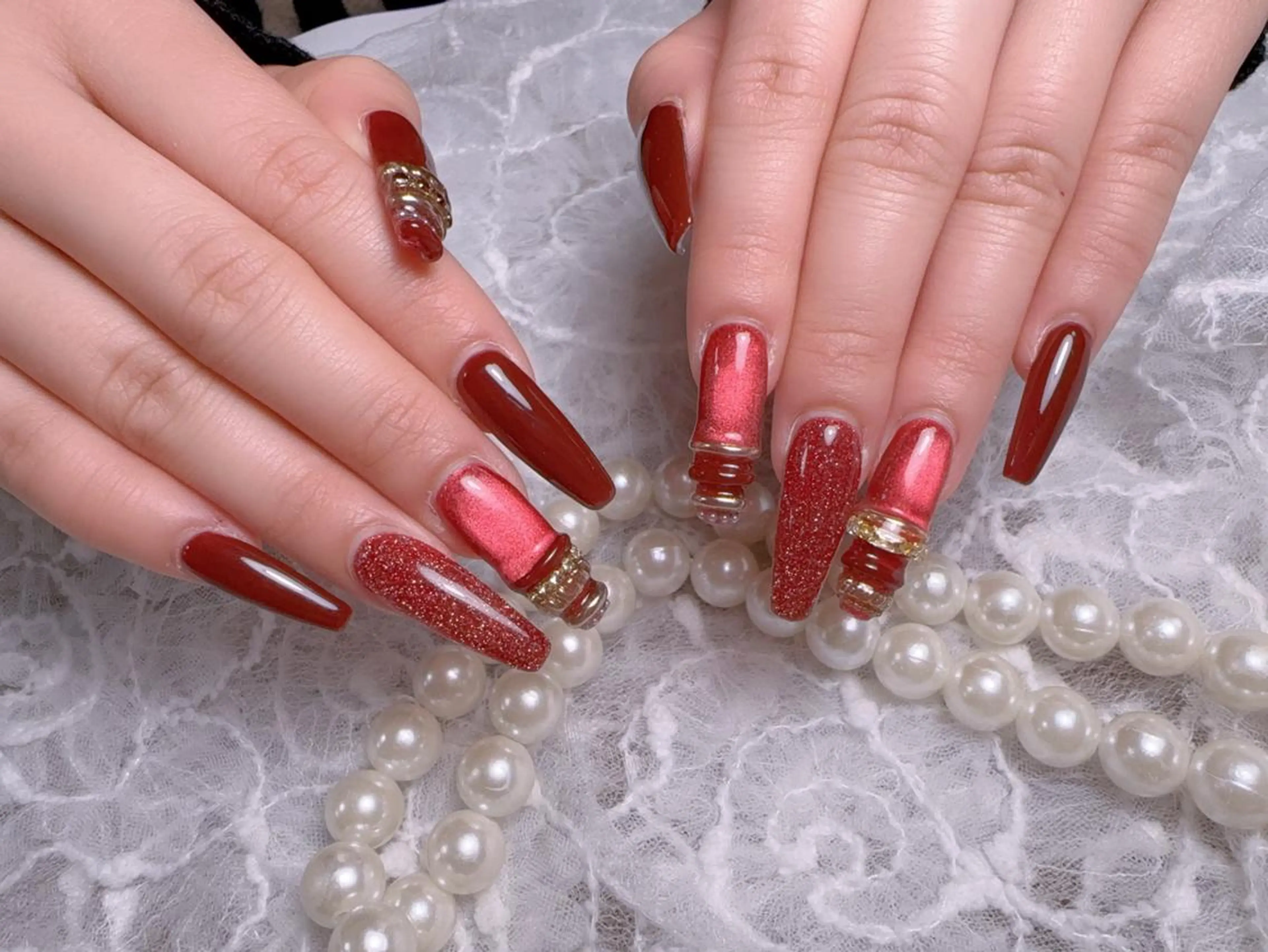 セミロング ハンドネイル Moomi nail salonのネイルデザイン