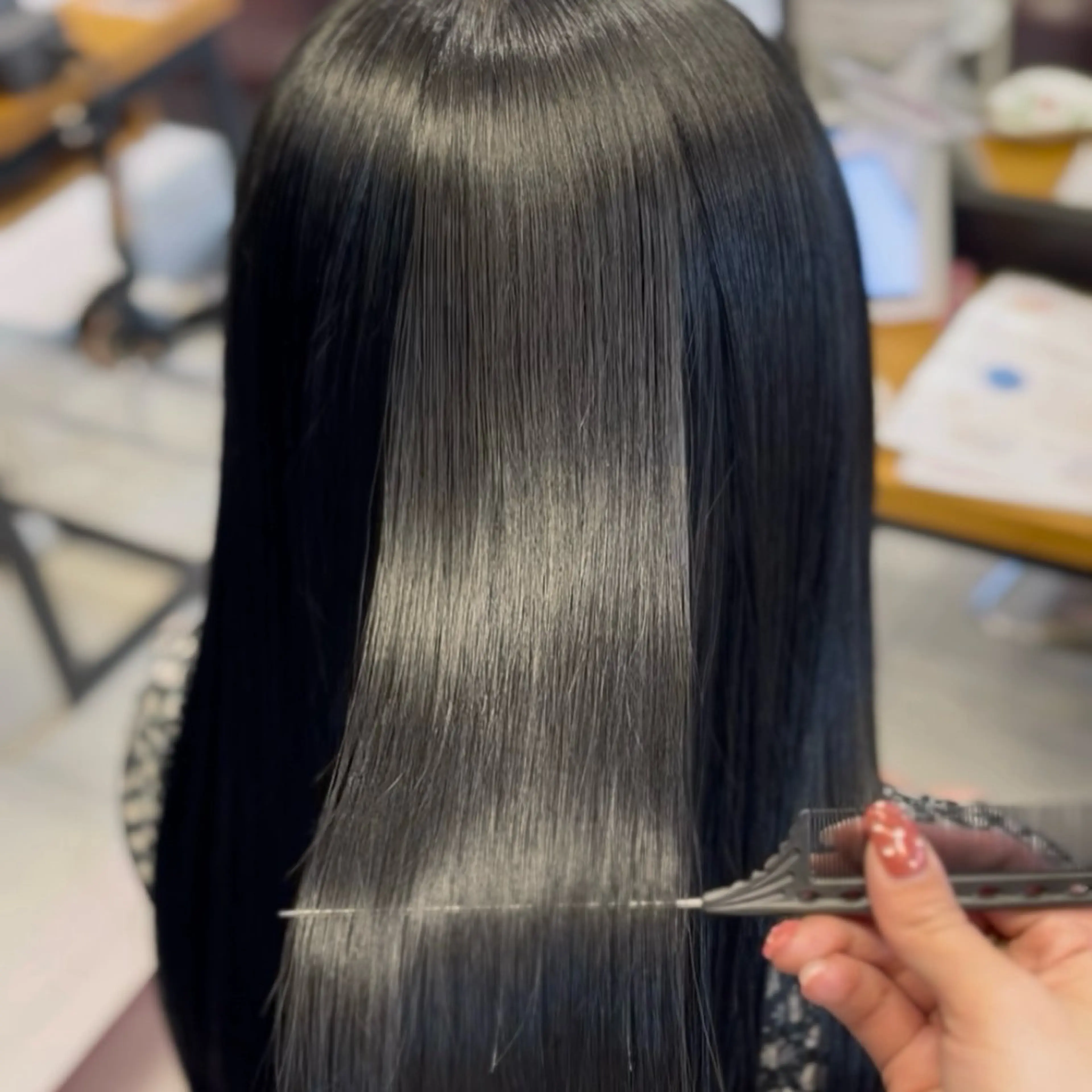 セミロング 髪質改善 ヘアカラー りおな/髪質改善/ カラー /平尾のヘアスタイル