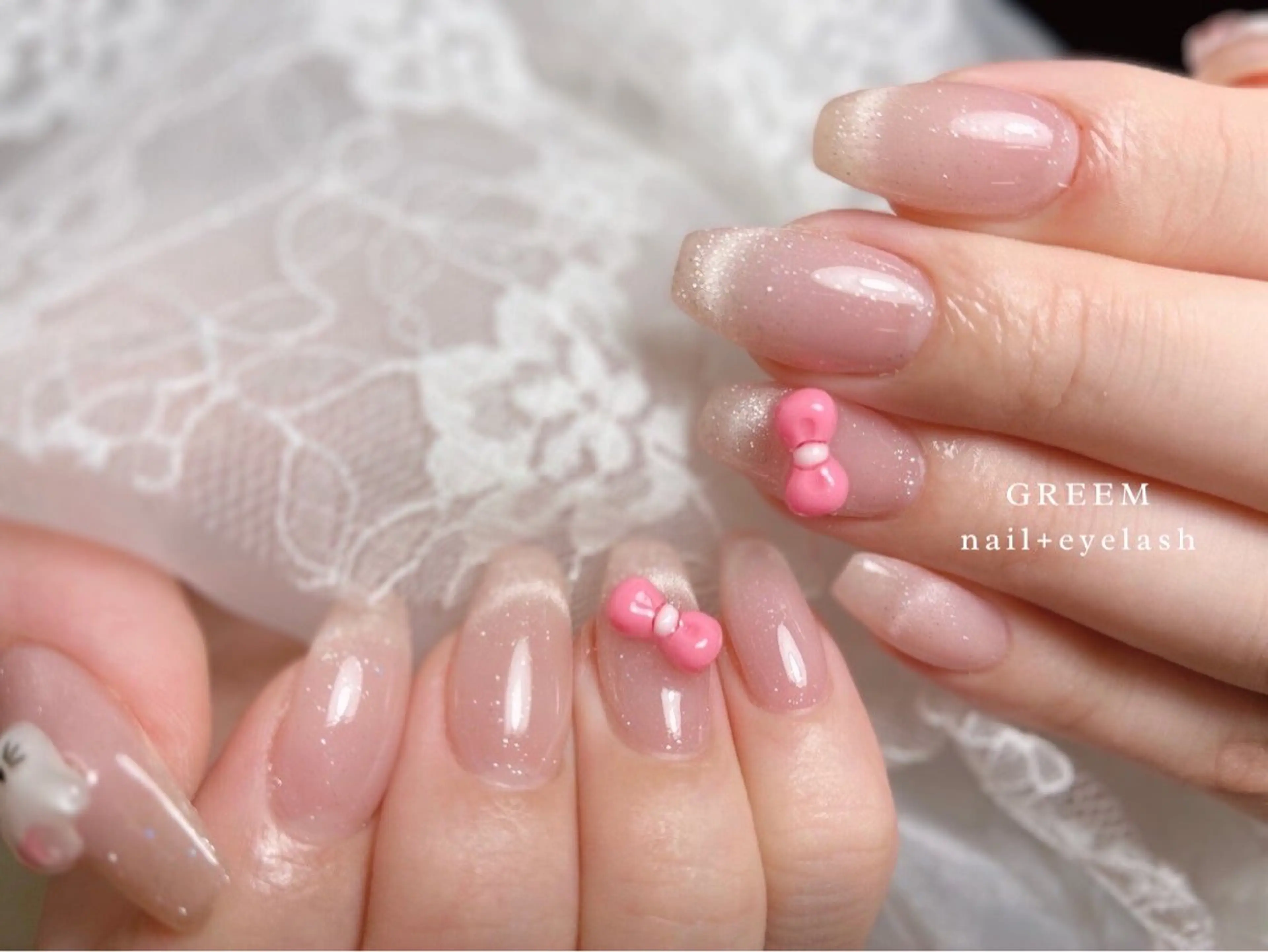 ネイル マグネットネイル ピンク GREEM グリームのネイルデザイン
