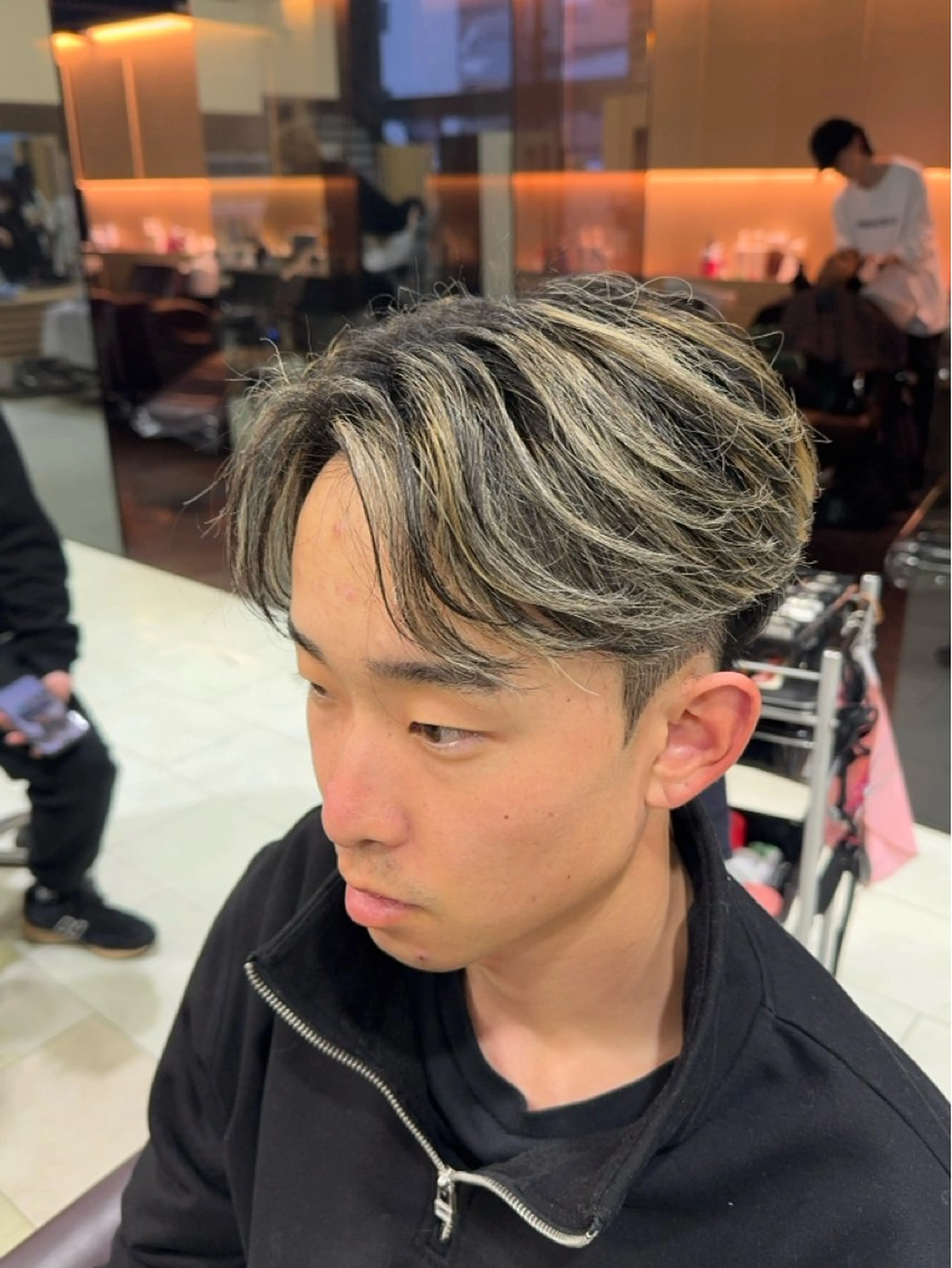パーマ メンズ カット パーマ 韓国レイヤー/センタ ーパート/坂本翔のヘアスタイル