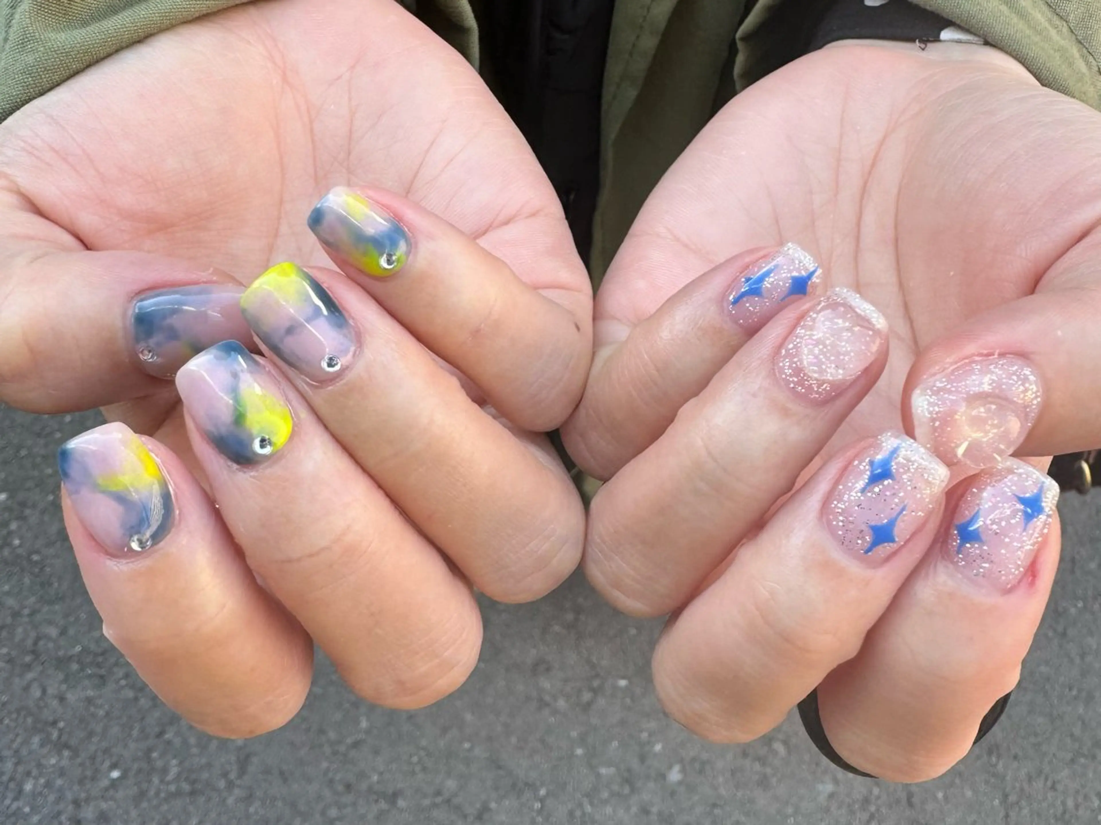 ネイル ハート ラメ(グリッター) ニュアンスネイル MH_ Nailのネイルデザイン