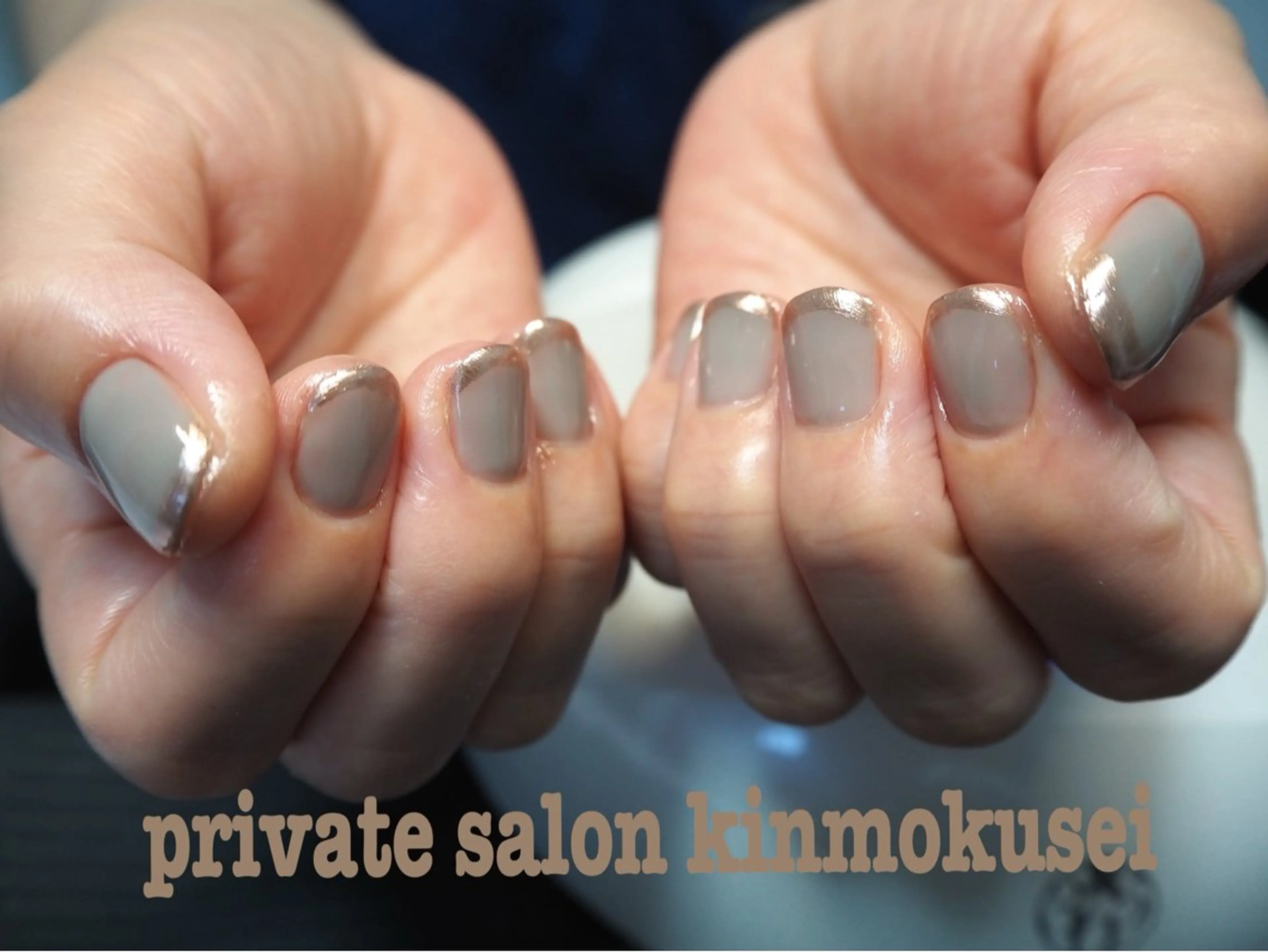 ネイル ミラーネイル ピンク ハンドネイル nail salon kinmokuseiのネイルデザイン