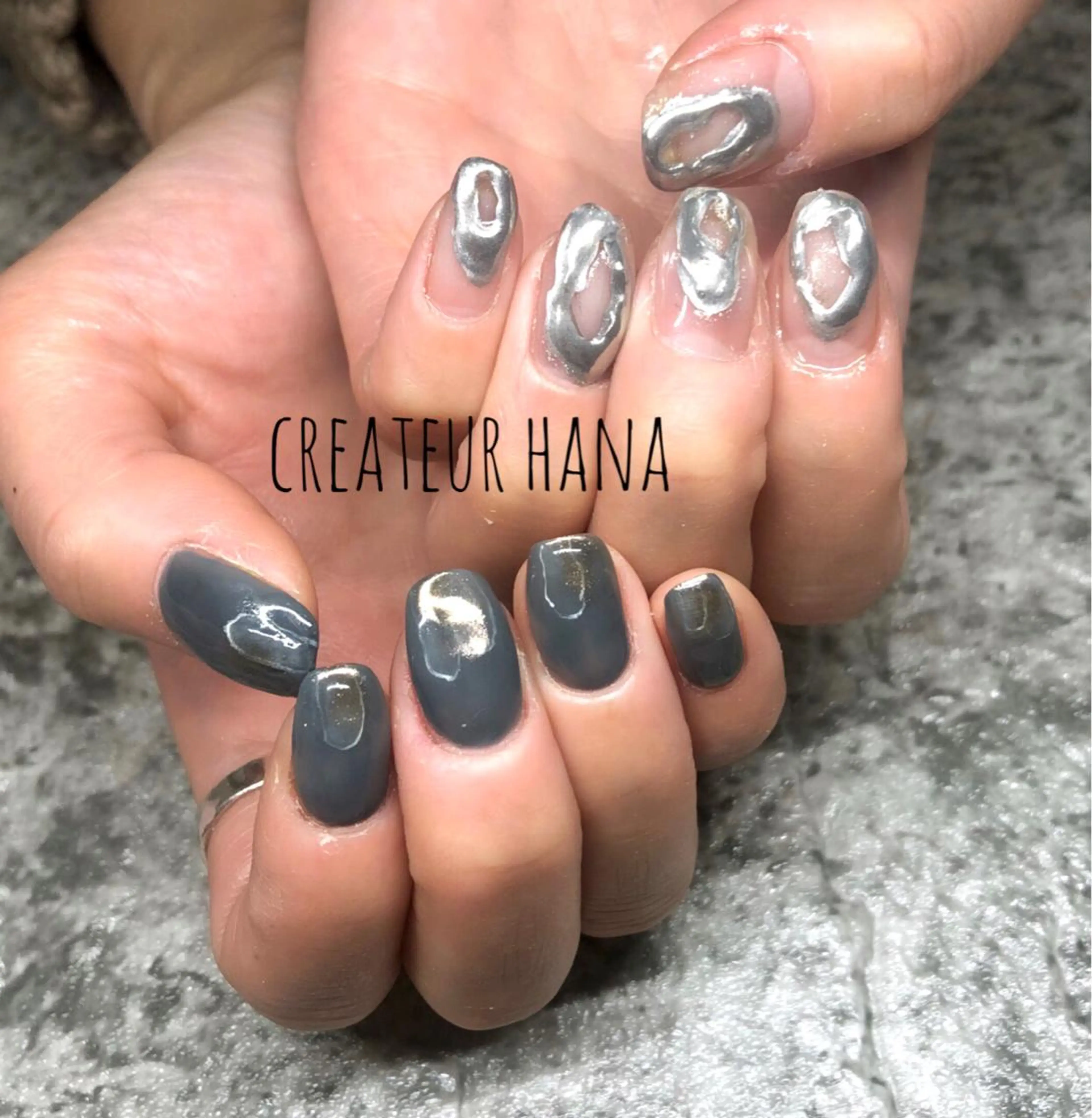 ネイル クレアトゥール華 都賀店所属・三橋 結菜のネイルデザイン