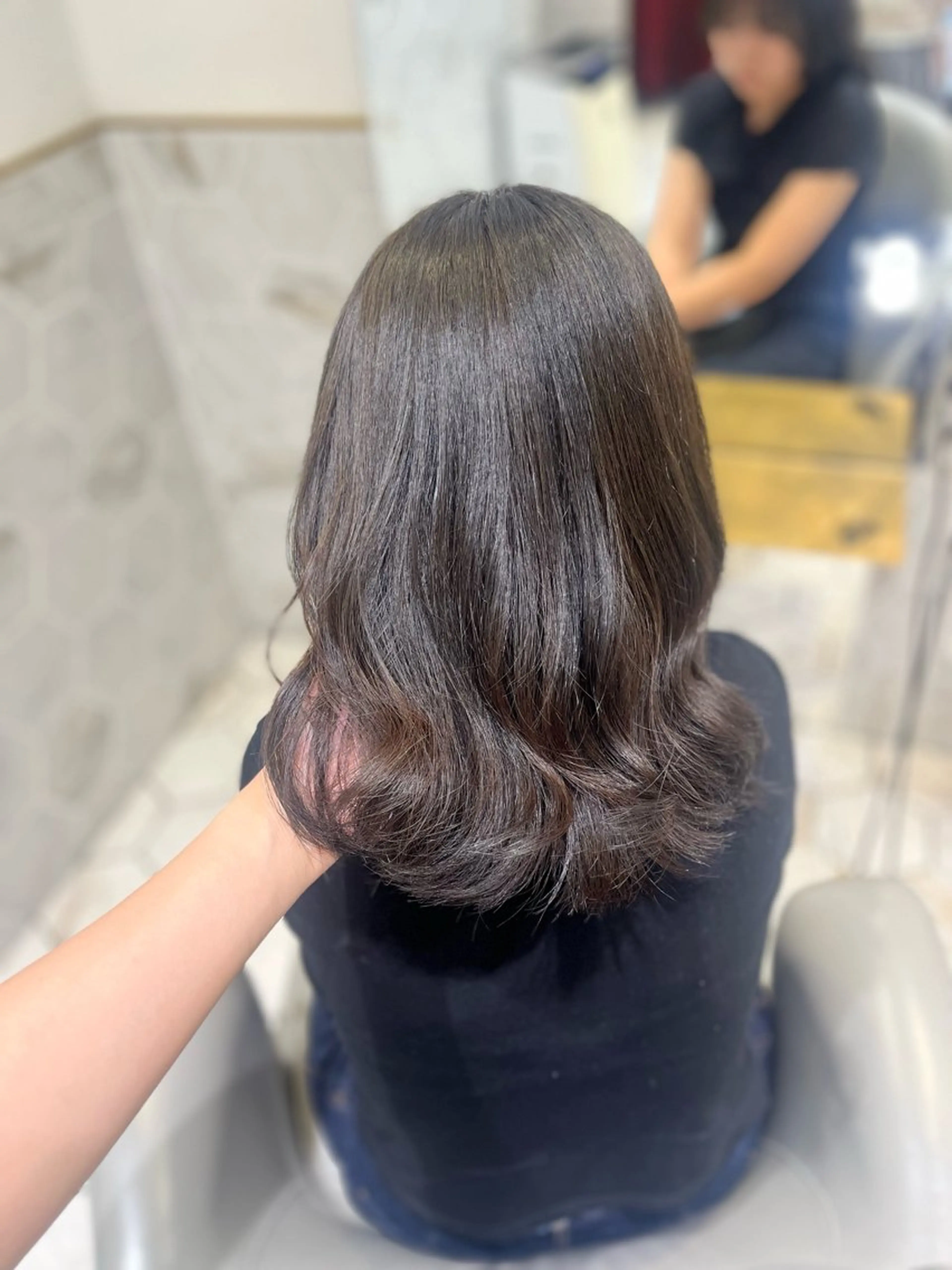 ロング カラー ベージュカラー 透明感カラー オリーブベージュ ヘアカラー 栄/透明感ツヤカラー /Kahoのヘアスタイル