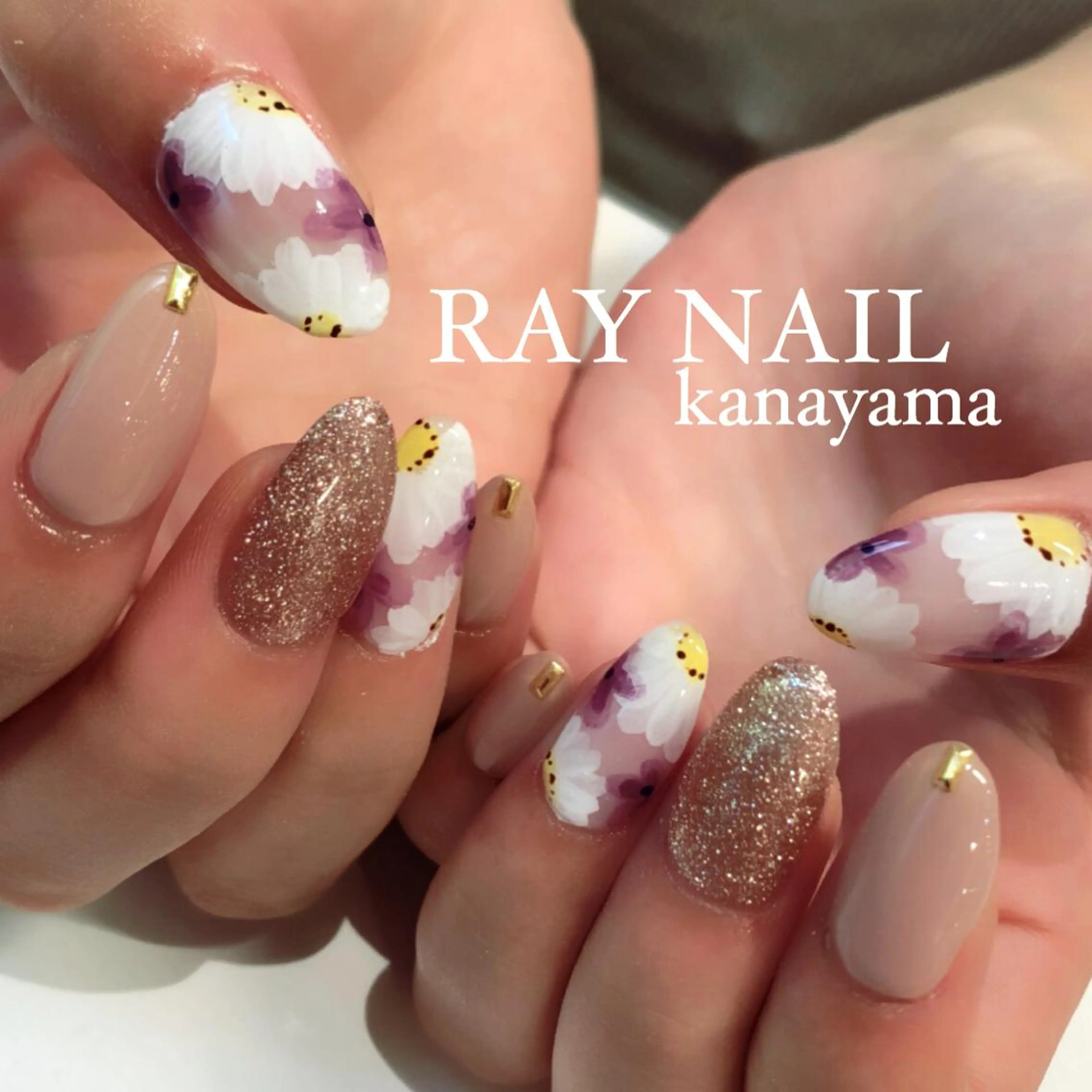 ネイル フラワーネイル Arowa 伊田のネイルデザイン