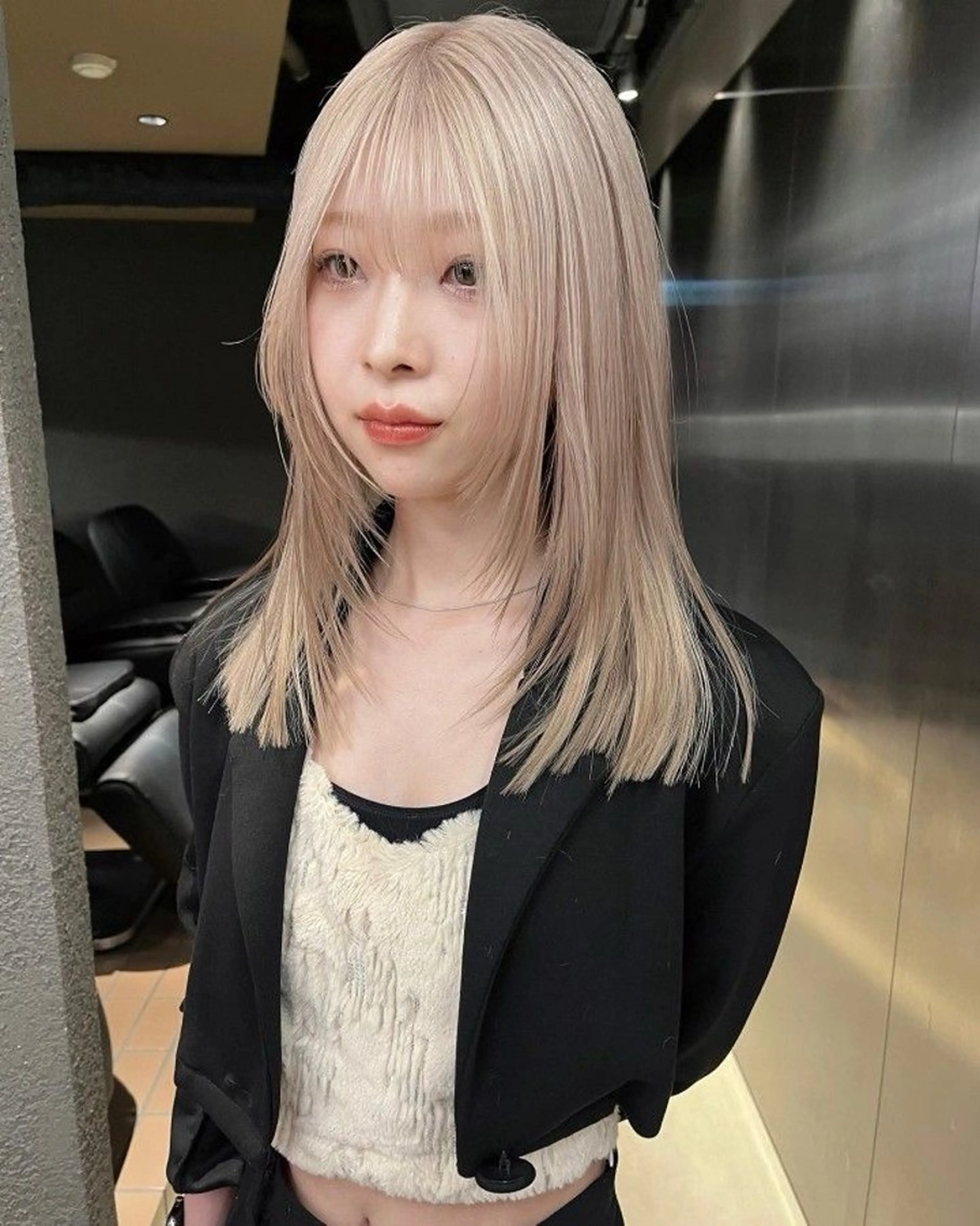 ミディアム レイヤー/顔周り/ 透明感/ののか💞のヘアスタイル