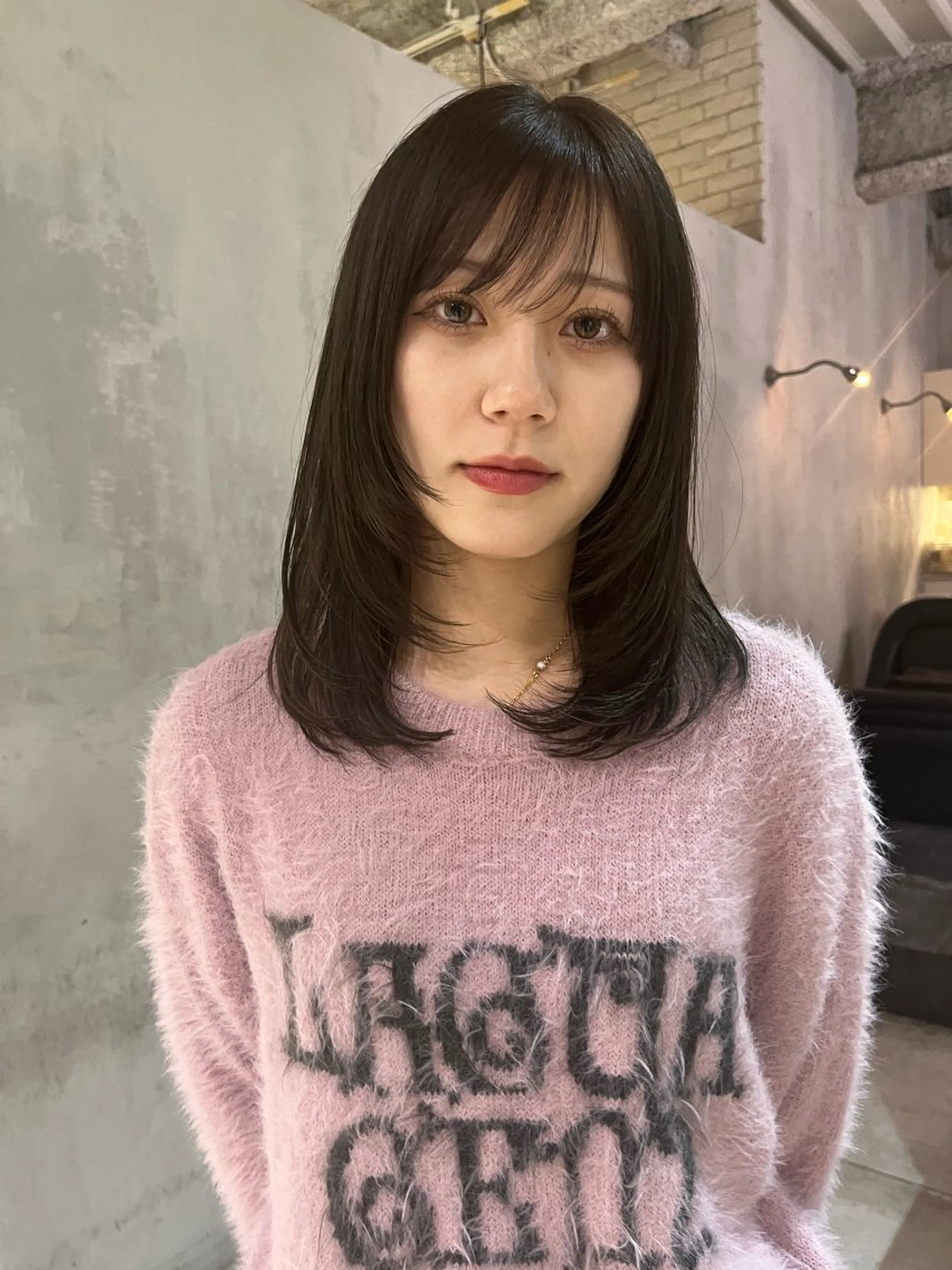 セミロング レイヤーカット 日吉／レイヤー／ 髪質改善／iatoのヘアスタイル