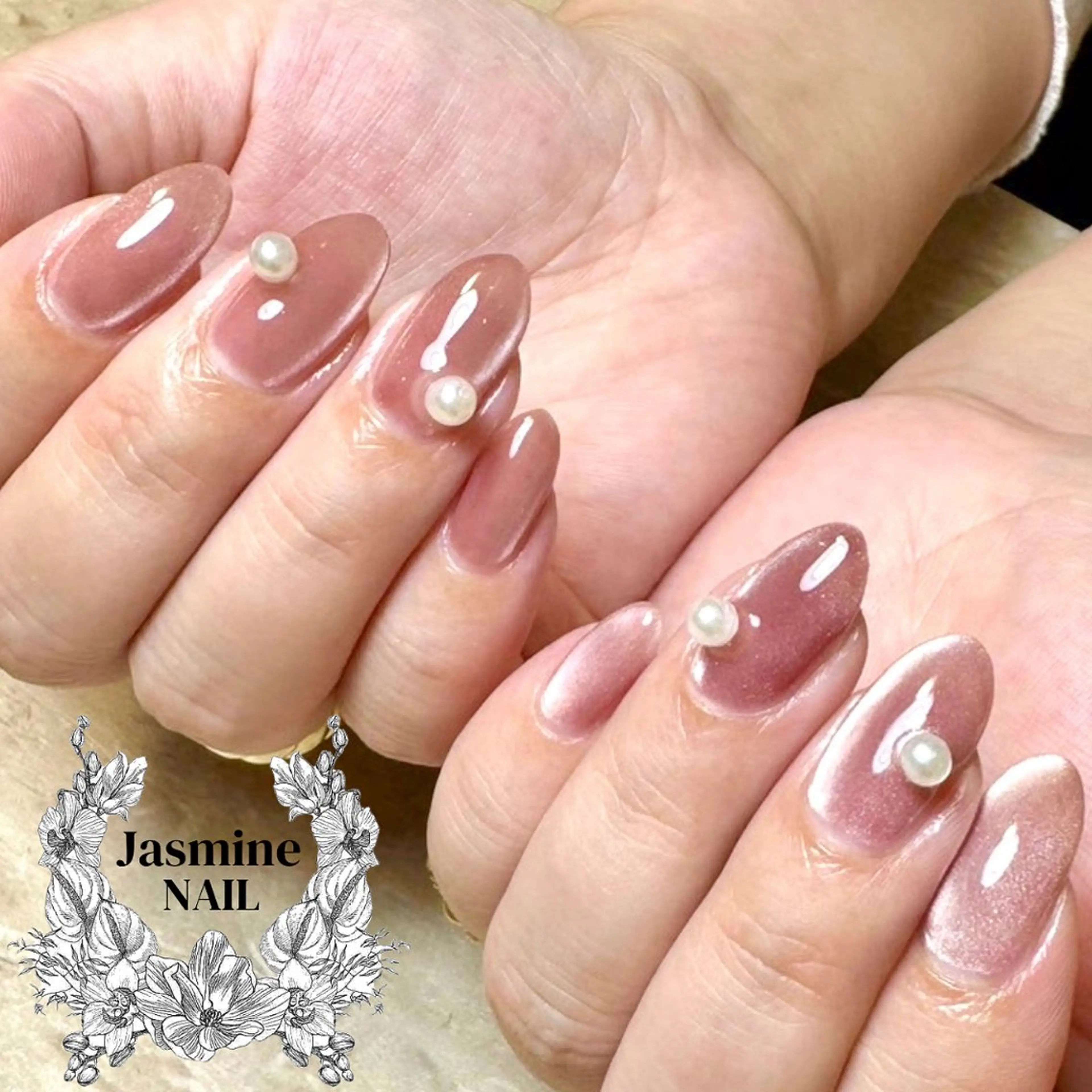 ネイル フラッシュネイル ジェルネイル マグネットネイル Jasmine NAILのネイルデザイン