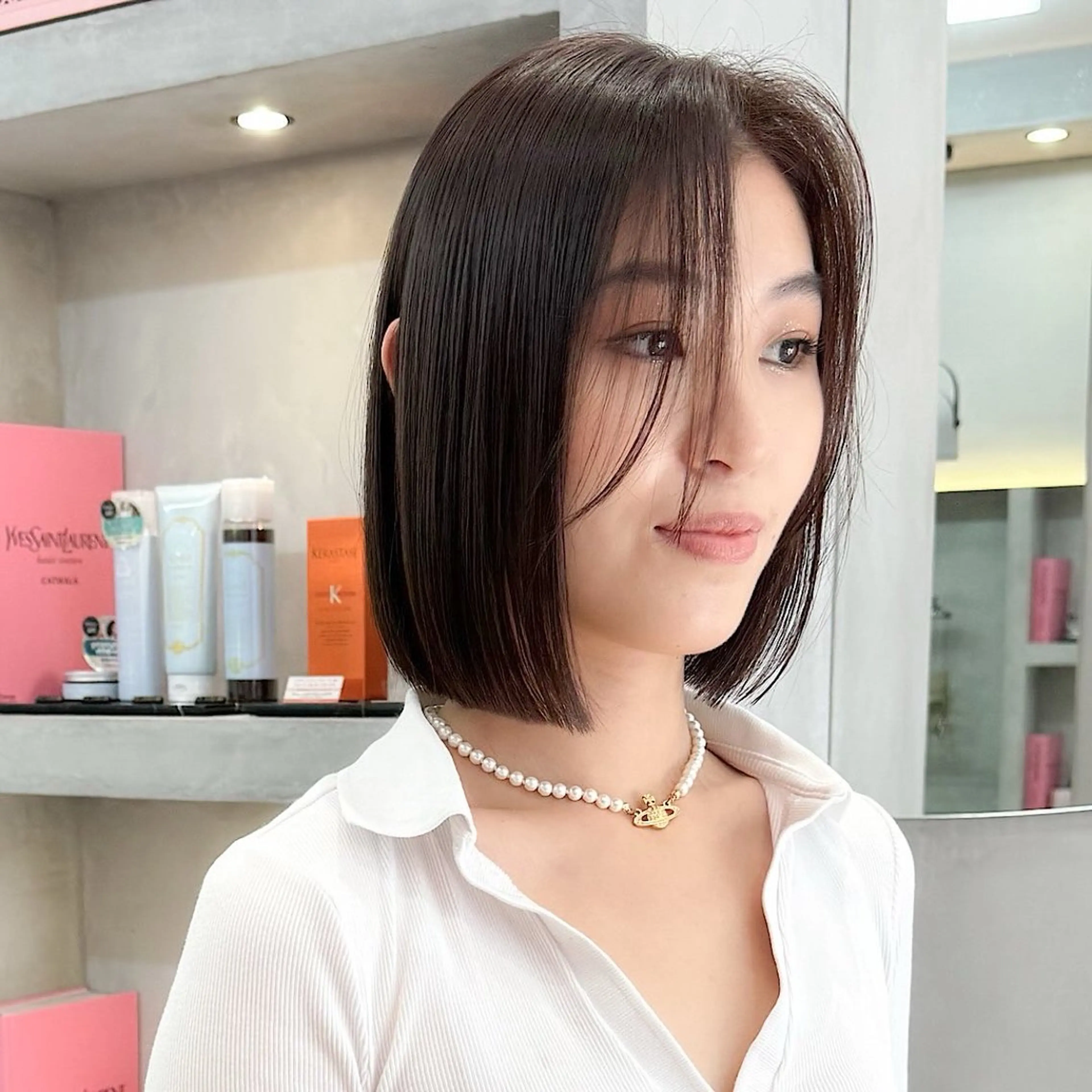 🎈顧客様限定🎈🔵韓国似合わせカット＋透明感カラー＋内部補修トリートメント✂︎の写真