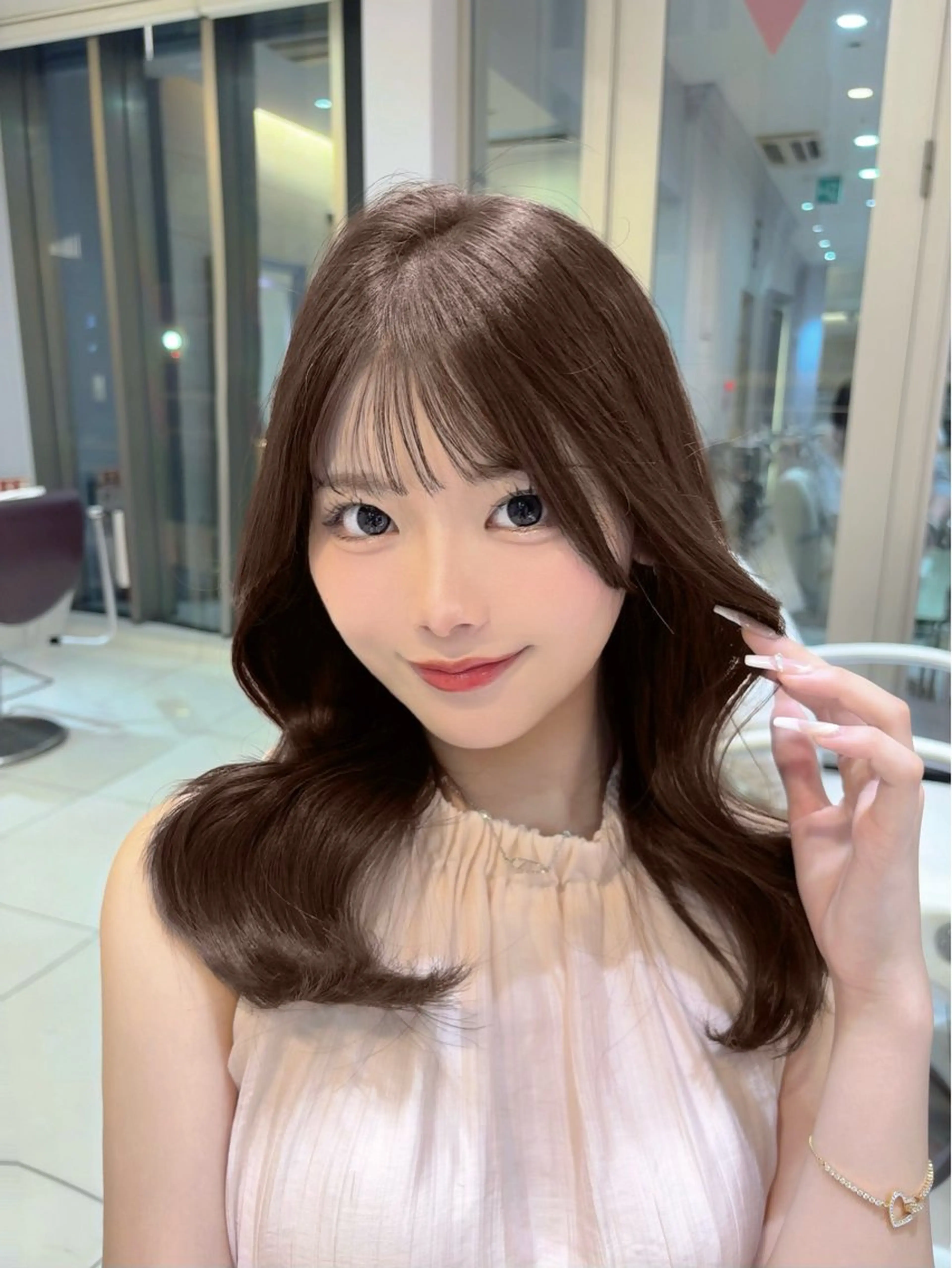 ロング カット ヘアカラー 銀座♡透明感カラー/ 顔周りカットFukaのヘアスタイル