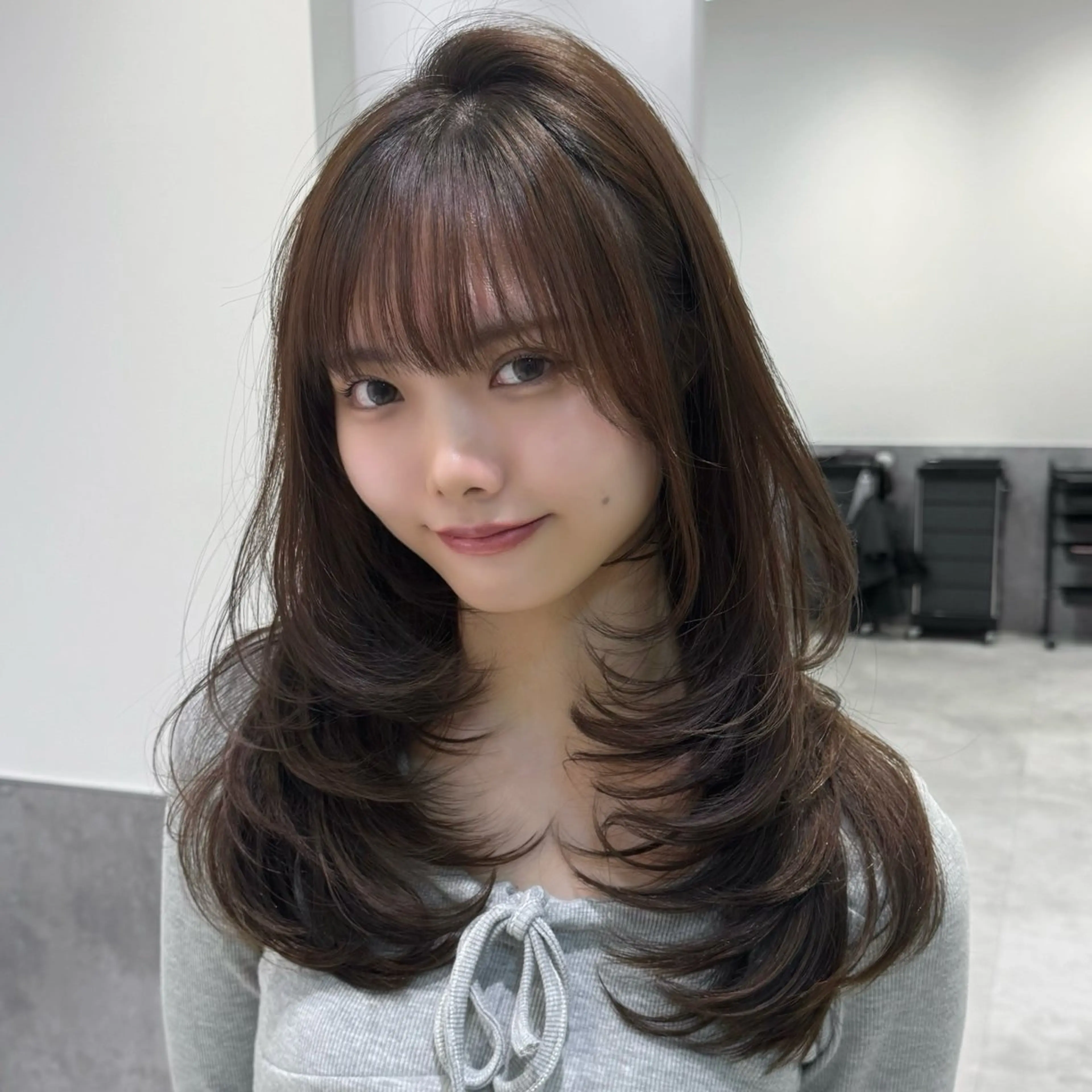 ロング レイヤーカット カット ヘアカラー トリートメント GO TODAY 原宿Verno店所属・韓国系支持率No.1 レイヤー特化/きょうのヘアスタイル