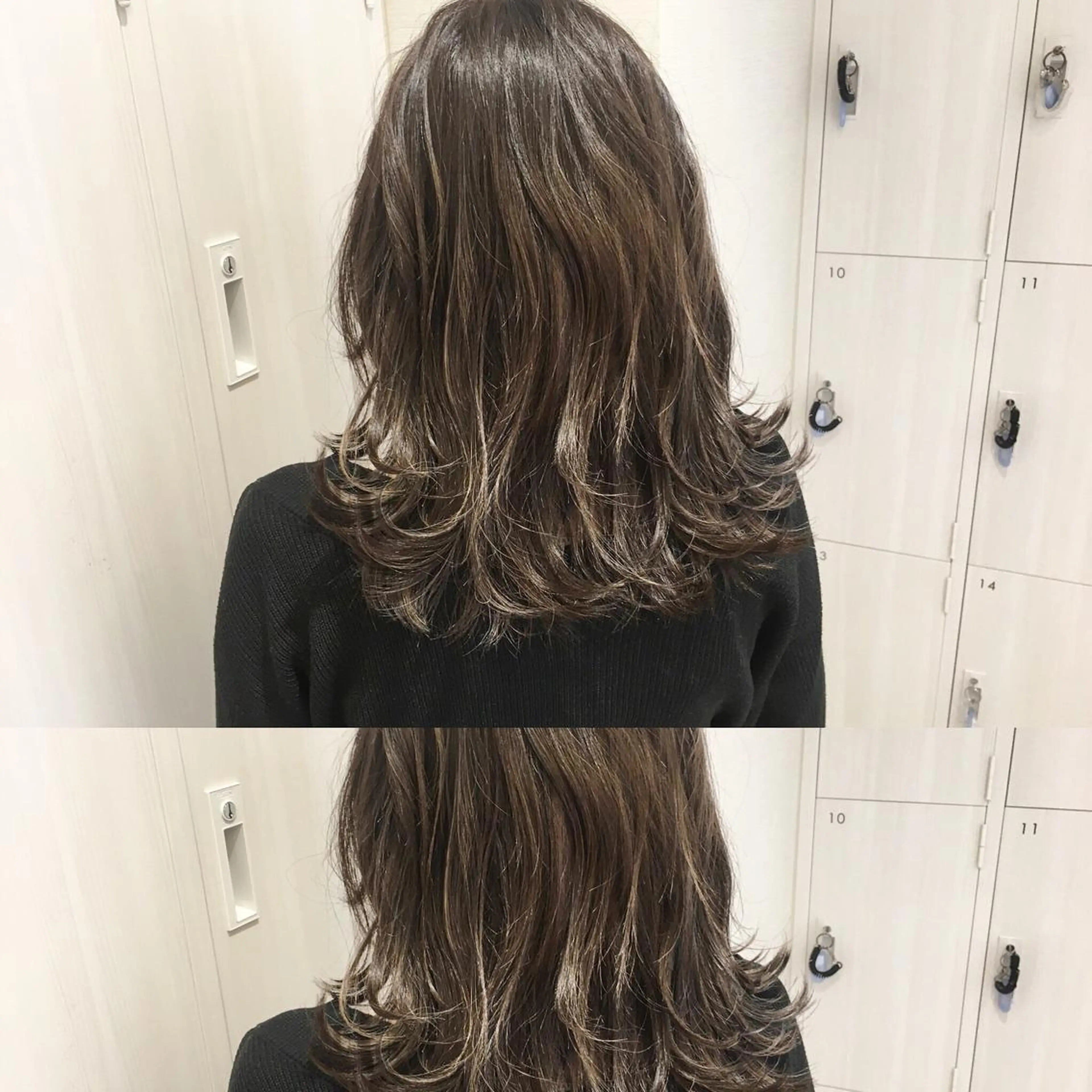 カラー アディクシーカラー アッシュ バレイヤージュ 透明感カラー グラデーションカラー レイヤー/韓国/ 顔周り/しんやのヘアスタイル