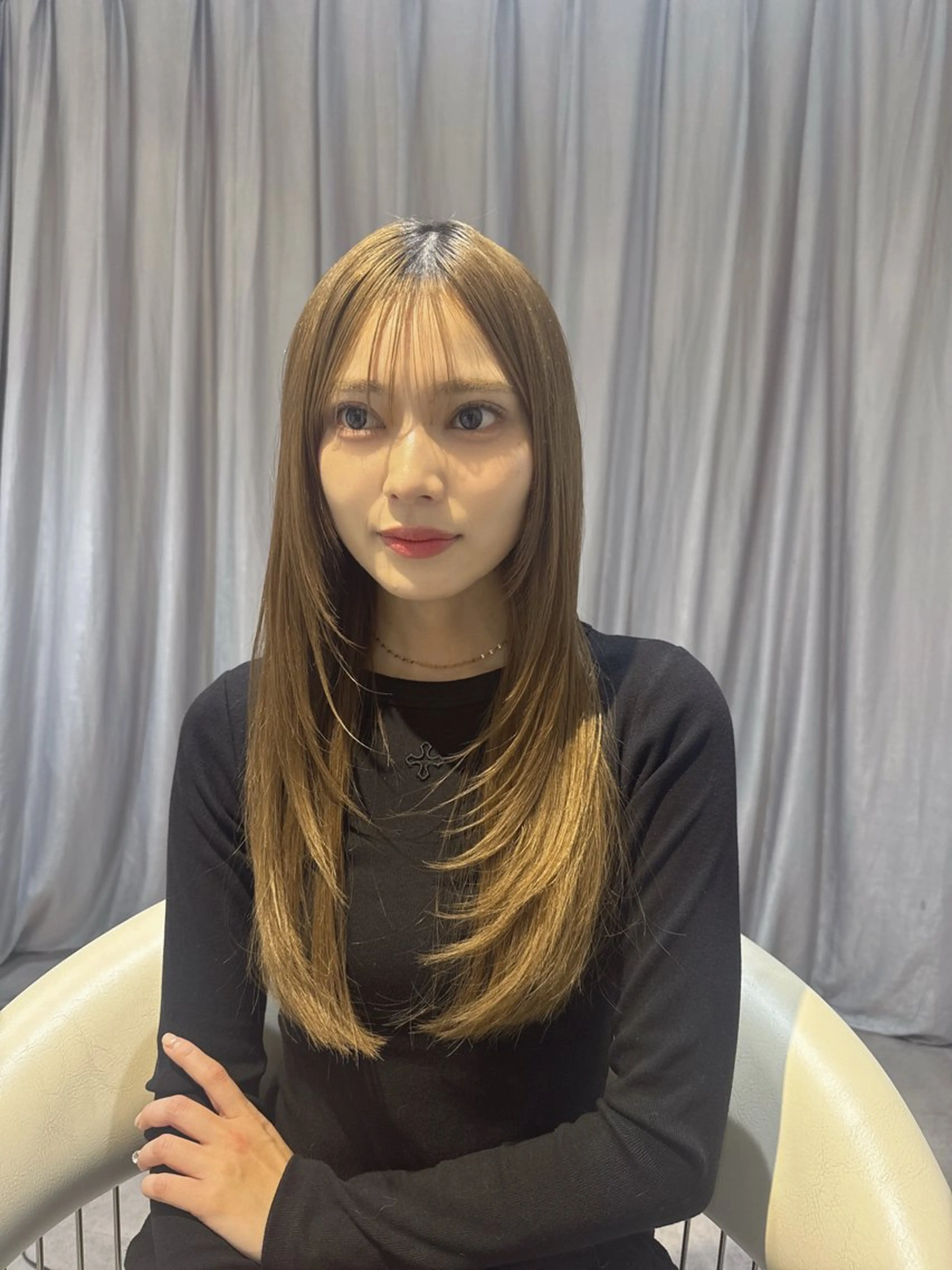 ロング カラー ベージュカラー 透明感カラー 顔まわりレイヤー レイヤーカット 小顔カット カット ヘアカラー トリートメント 💎透明感カラー特化 💎TAISEIのヘアスタイル