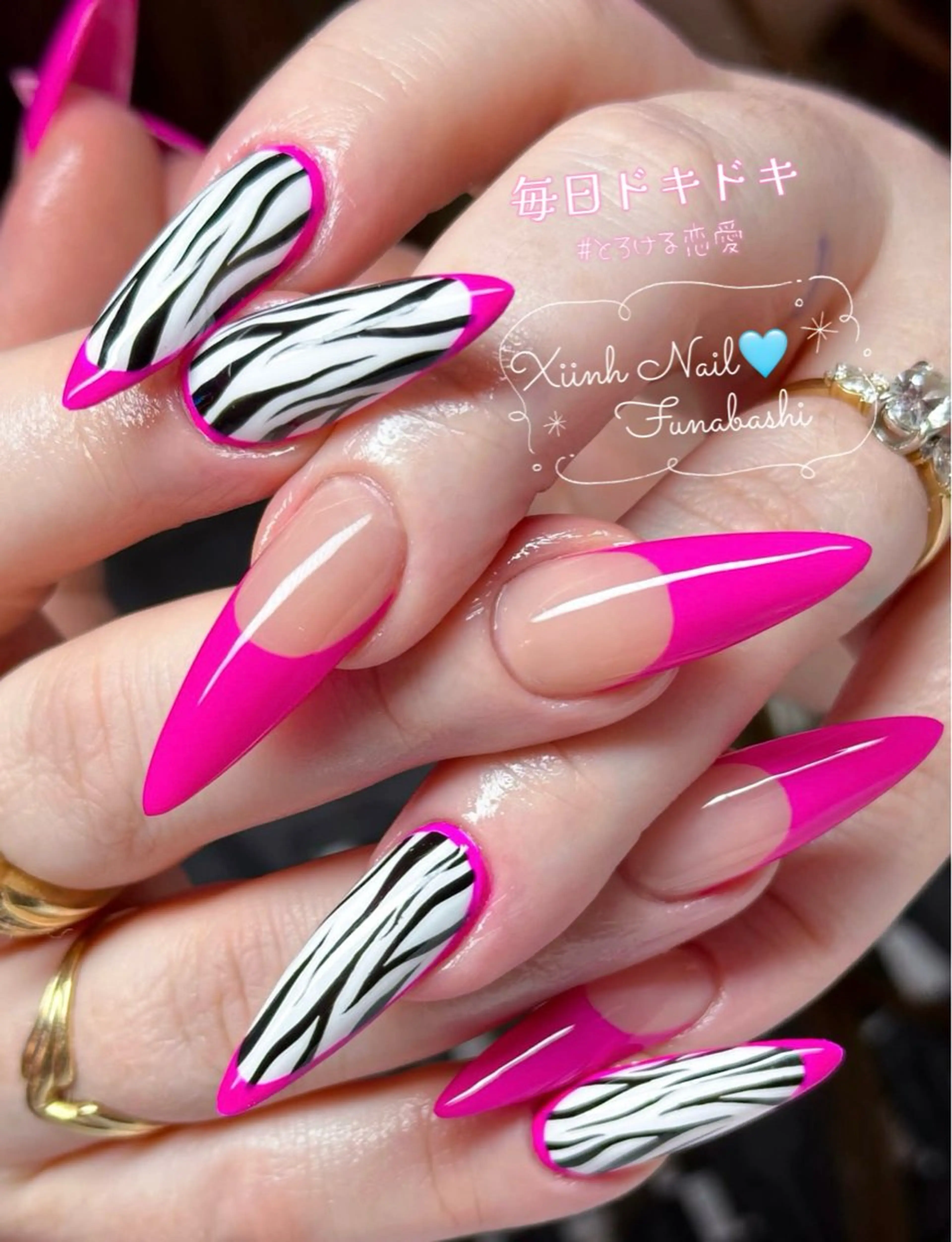 ネイル チークネイル 桜ネイル 長さ出し フットネイル ジェルネイル ハンドネイル XIINH NAIL SALONのネイルデザイン