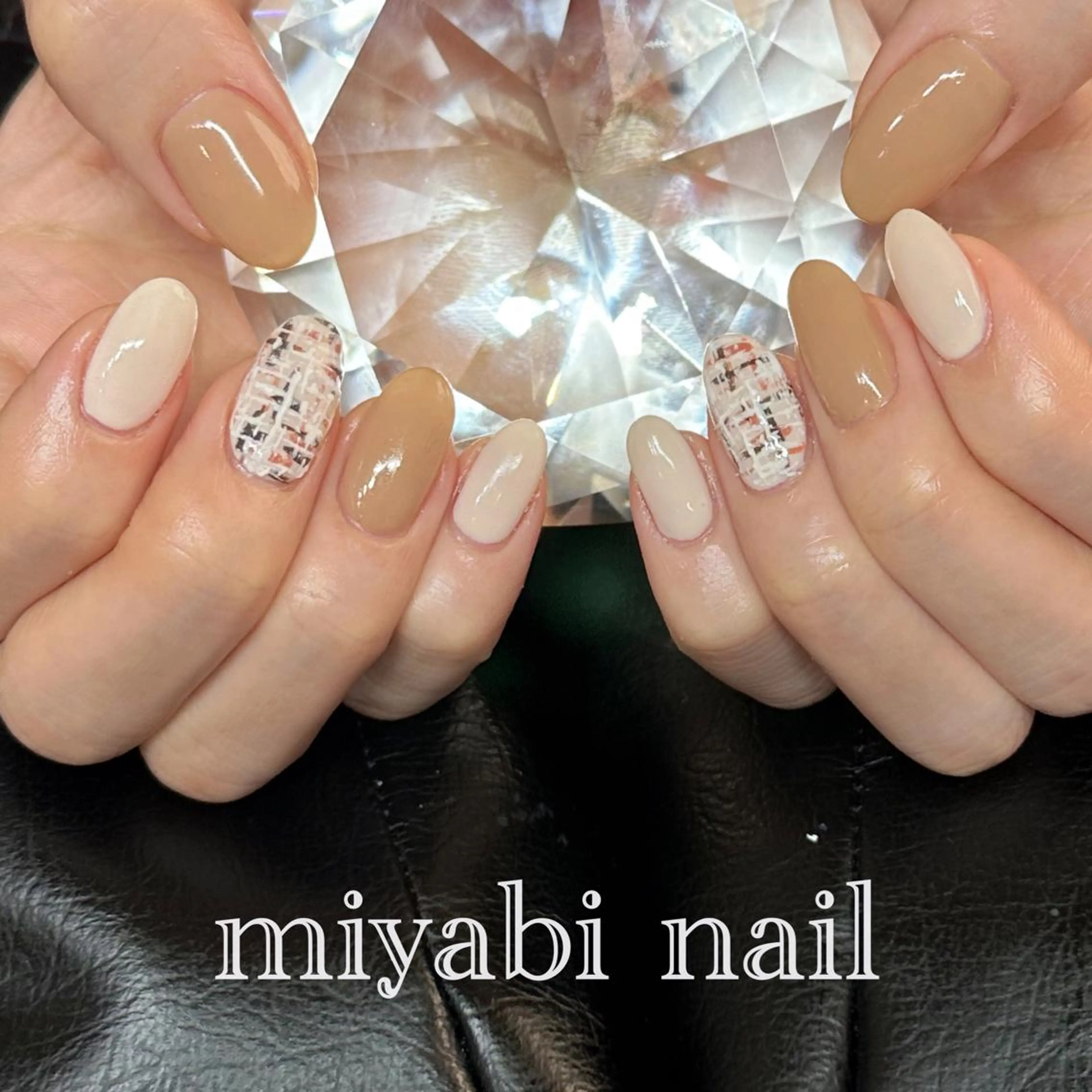 ネイル ジェルネイル 持ち込み 冬ネイル ハンドネイル miyabi nail 桂川駅近くのネイルデザイン