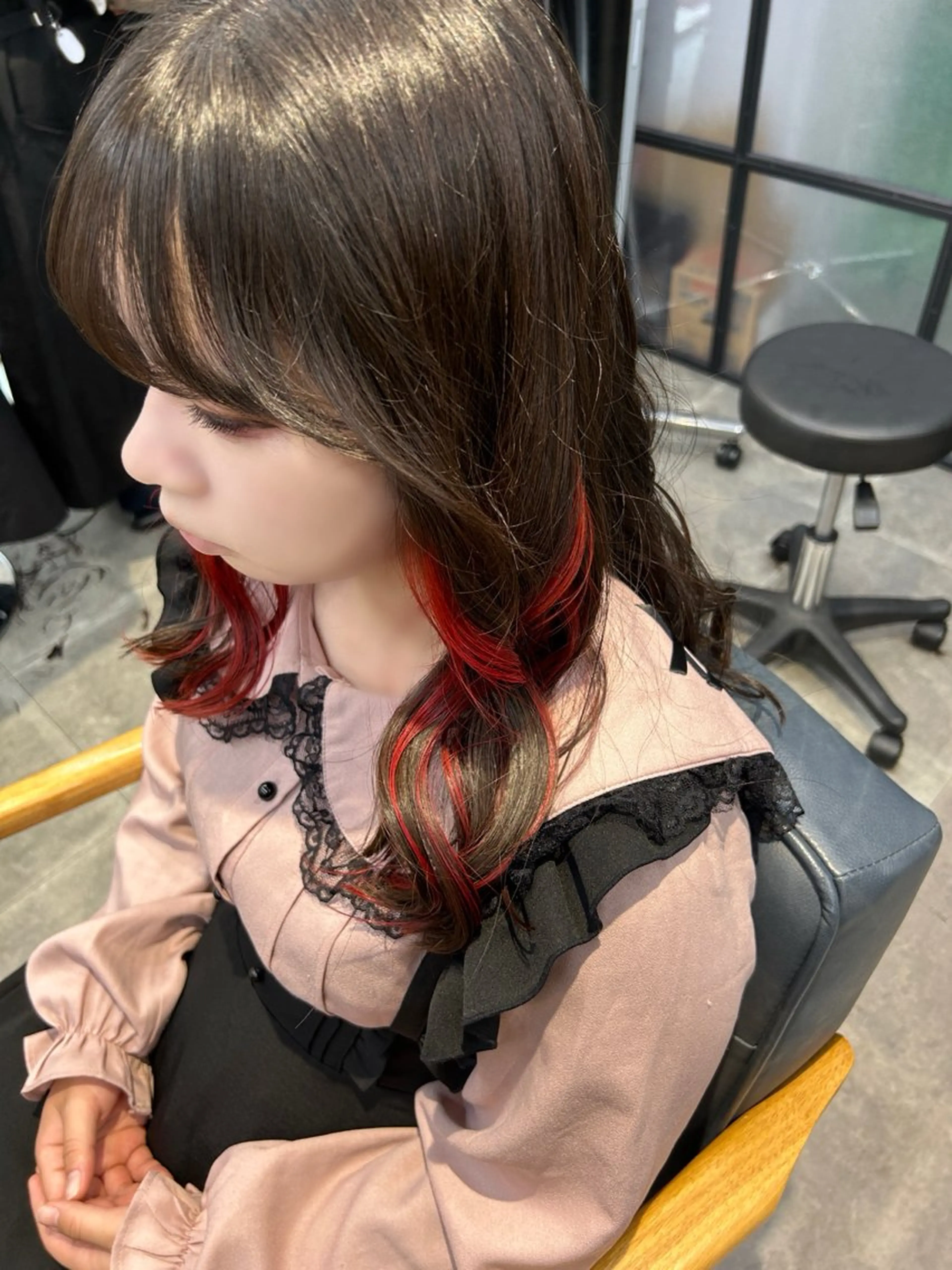 セミロング カラー newi梅田🫧韓国 ヘア🫧sakiのヘアスタイル