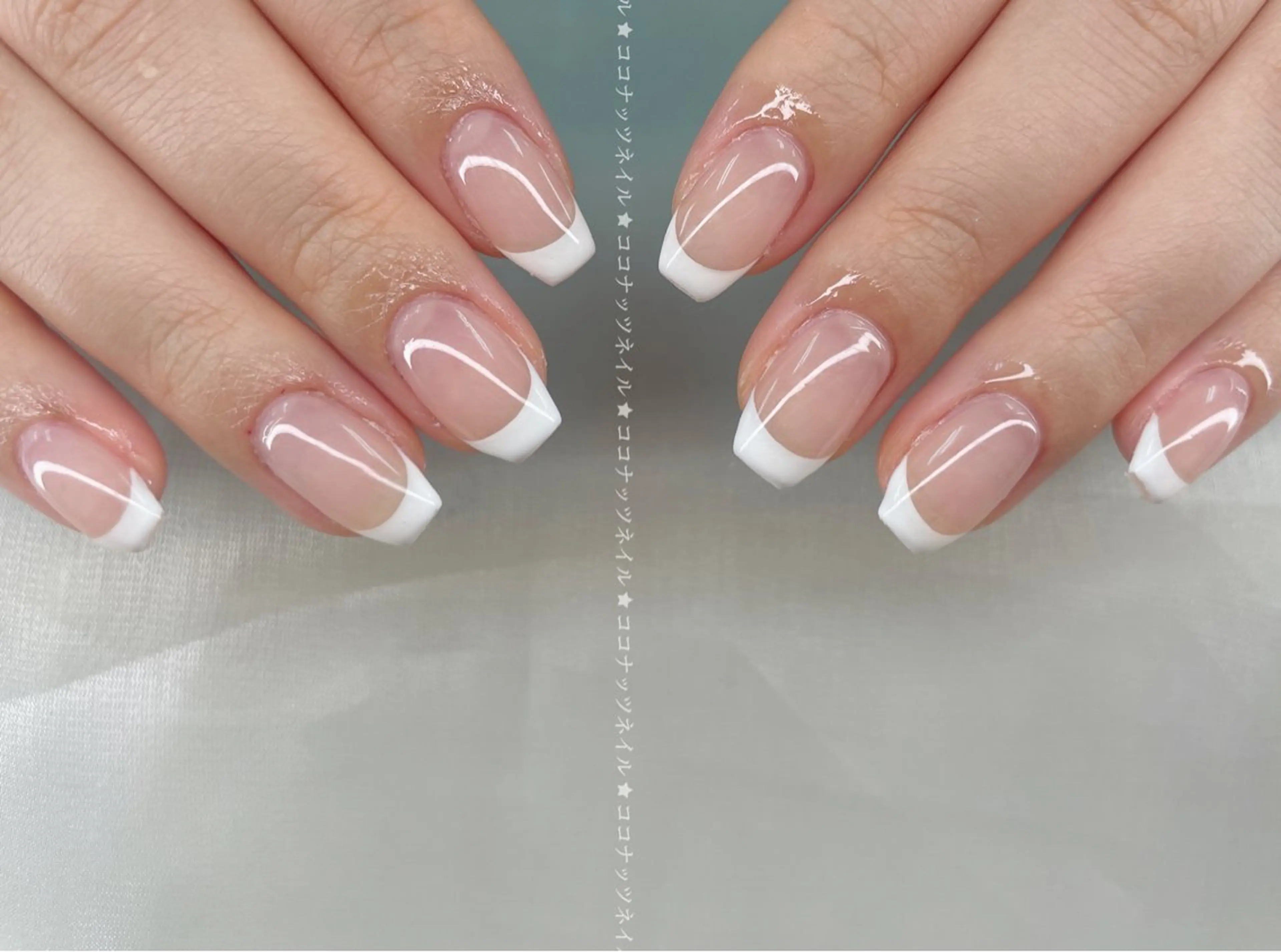 ネイル べっ甲ネイル フレンチネイル キラキラネイル マグネットネイル 大理石ネイル(マーブル) ハンドネイル 神田 ココナッツのネイルデザイン