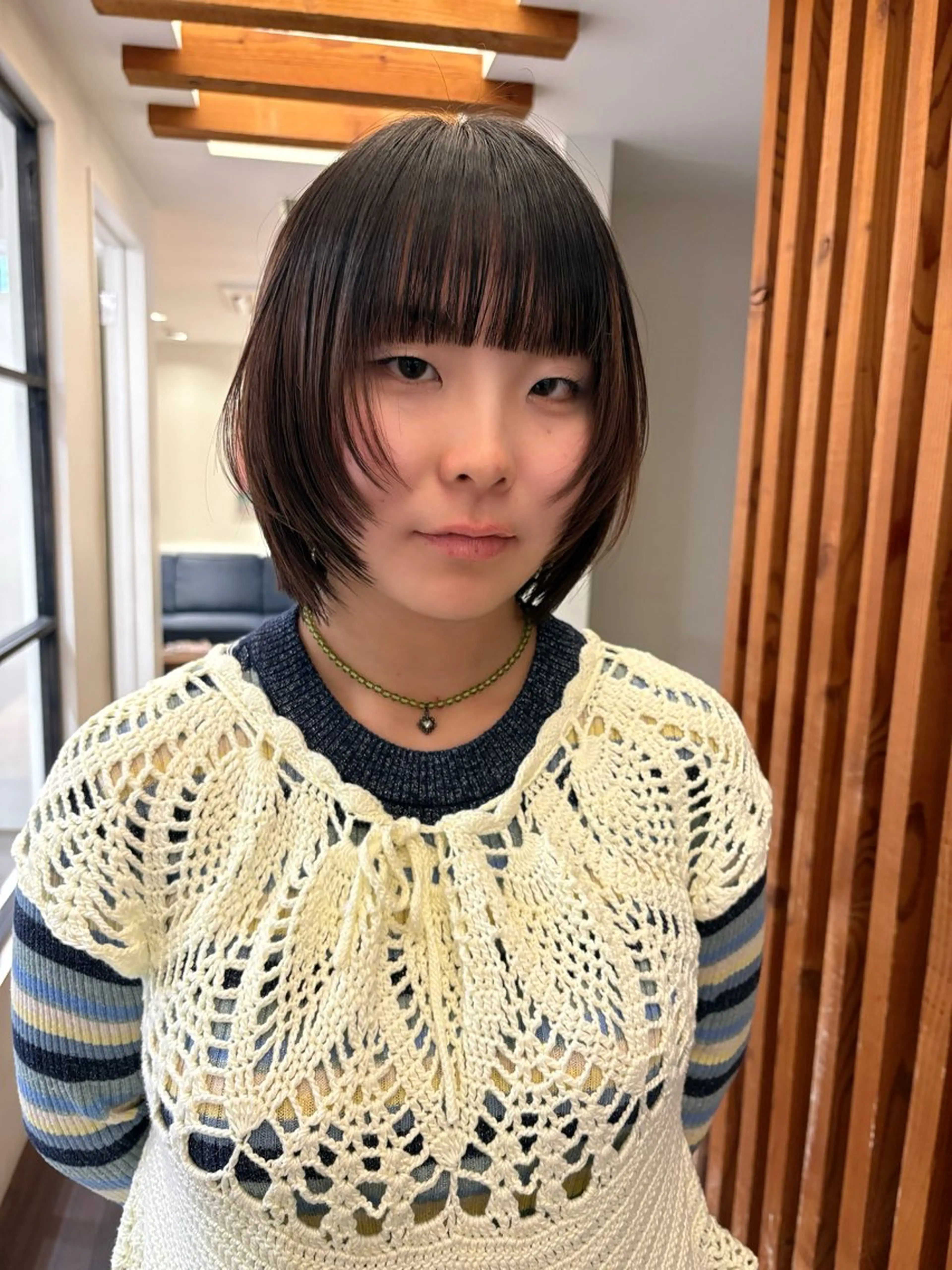 ショート 伸ばしかけ ハッシュカット リカ/ハイトーン ・オリーブ🍀のヘアスタイル