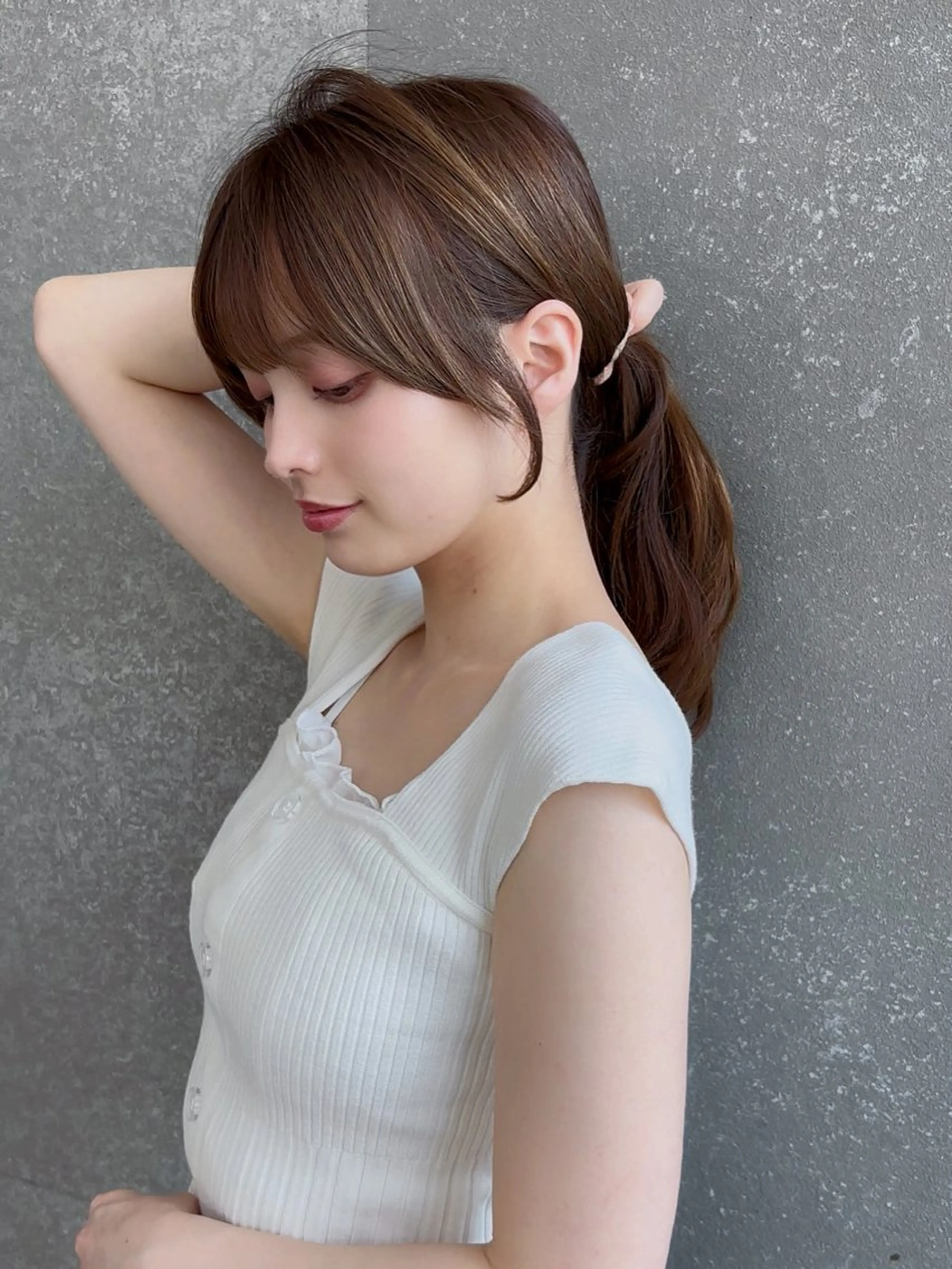 ミディアム カラー 髪質改善 レイヤーカット 縮毛矯正 【美髪矯正】 吉村　清志のヘアスタイル