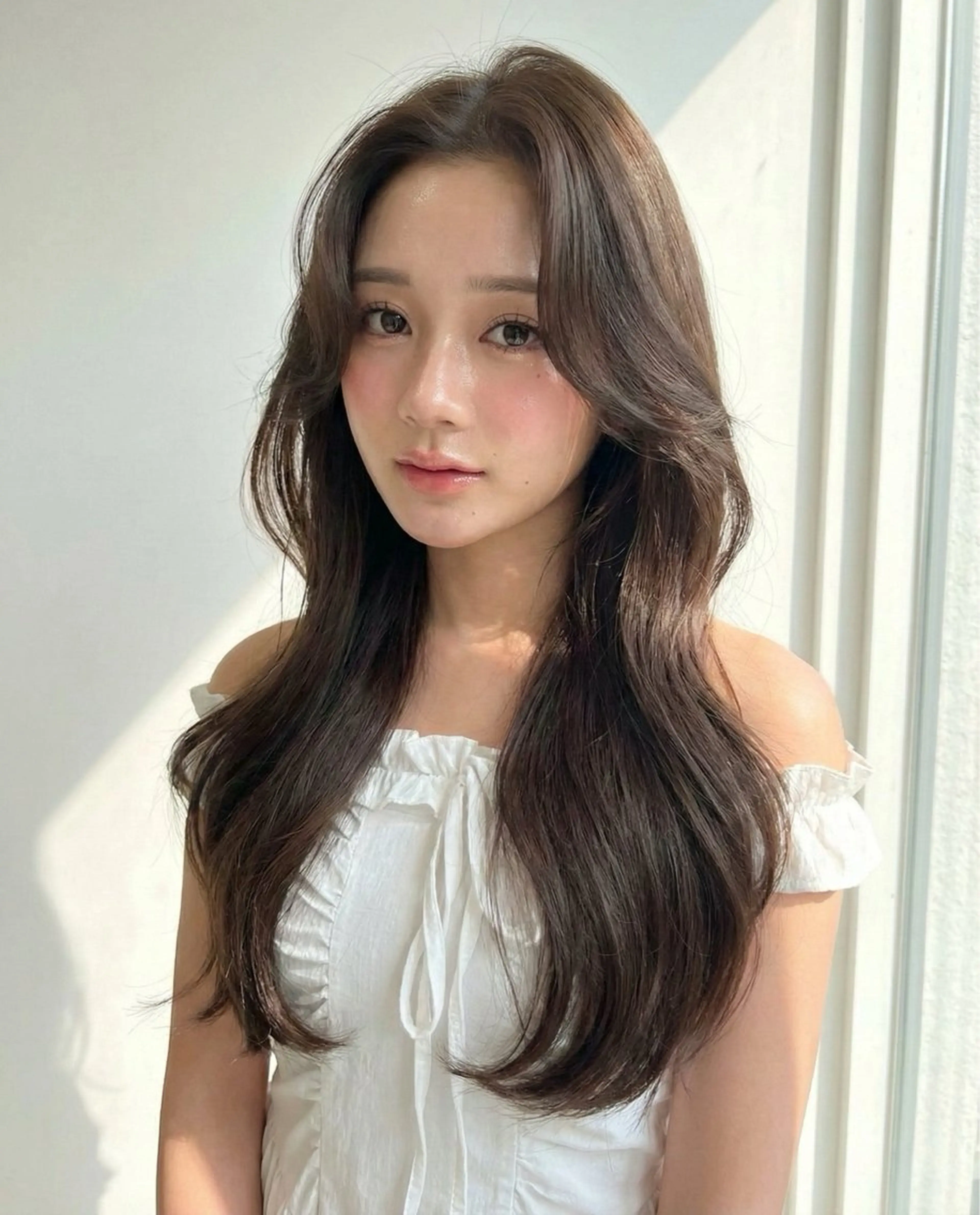 ロング くびれヘア ヘアセット レイヤー/顔周り カット/松岡 祥利のヘアスタイル