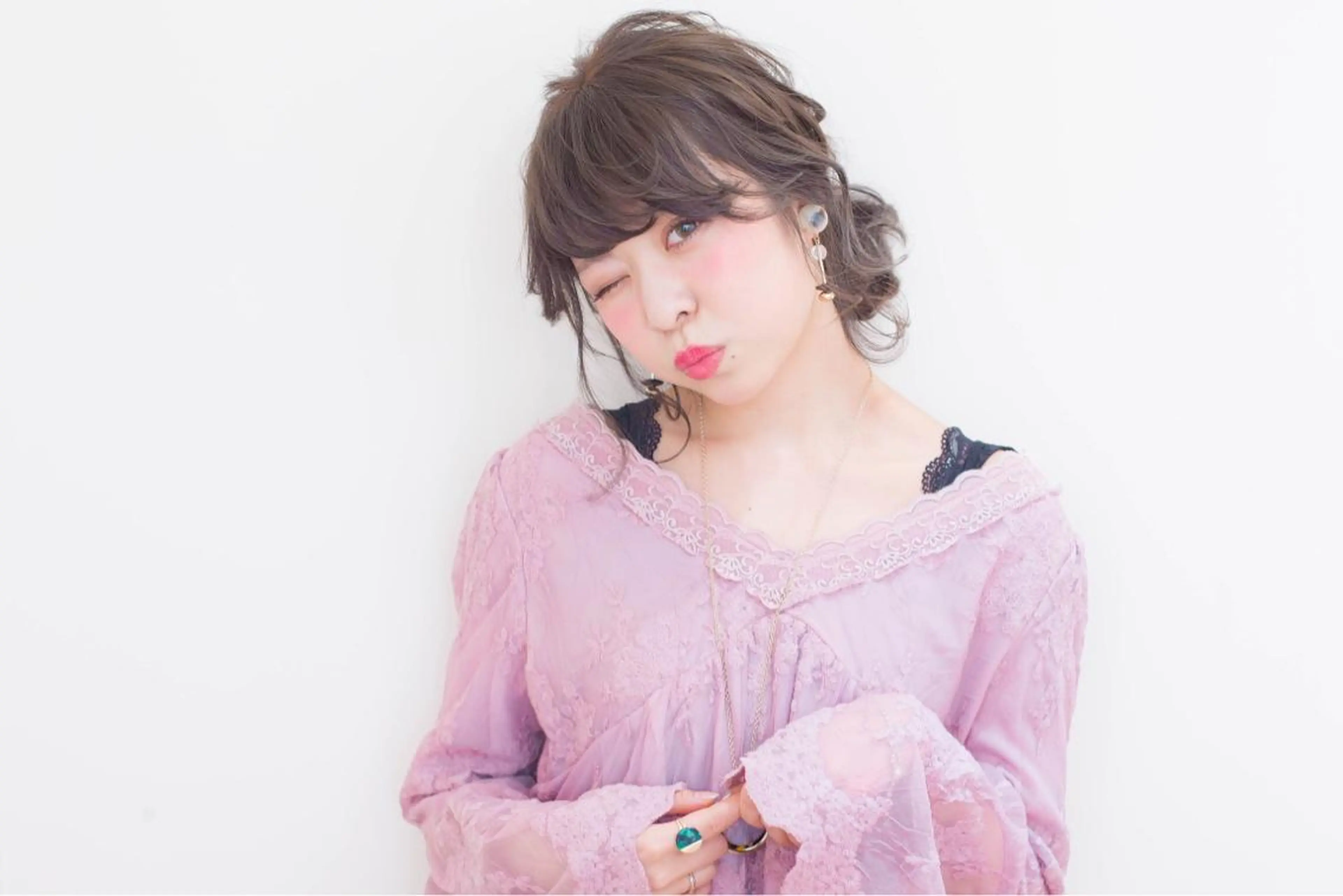 ミディアム カラー ヘアアレンジ ヘアセット 店長/ 加藤 流菜のヘアスタイル