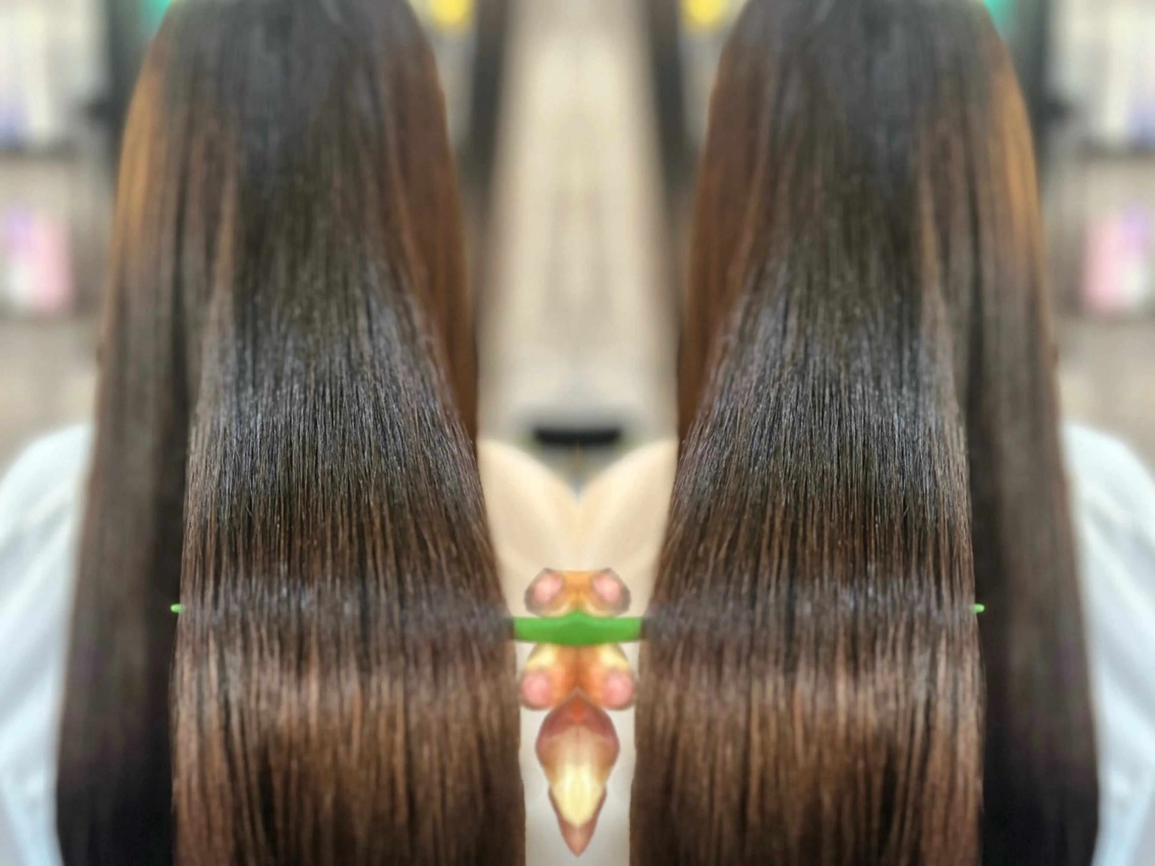 《♯髪にドラマを》🌟フルコース🌟髪質改善縮毛矯正➕リタッチカラー➕カット➕つるりんちょトリートメント付き🌟の写真