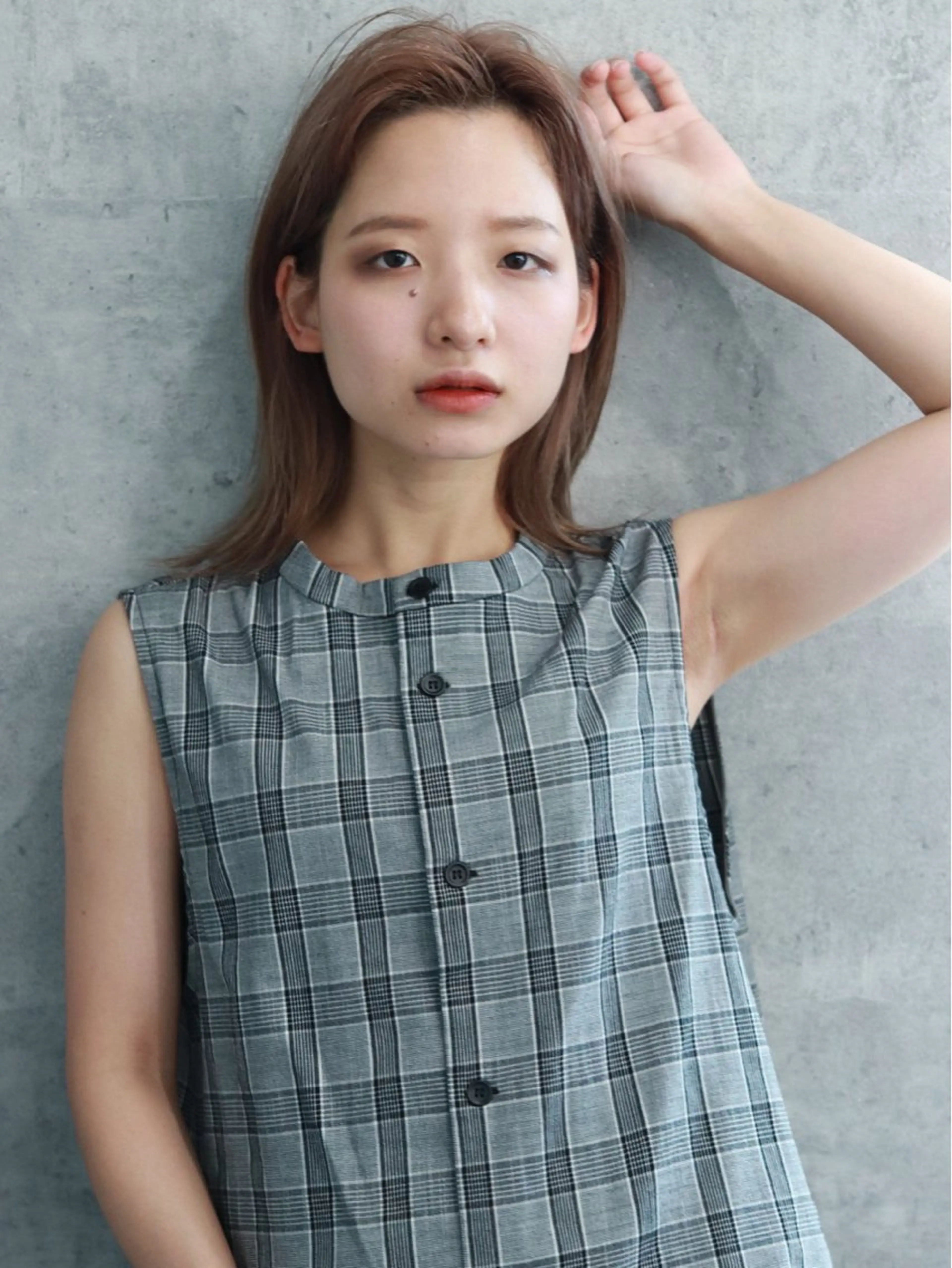 ミディアム 柔らかい透明感カラー 髪質改善/神戸のヘアスタイル