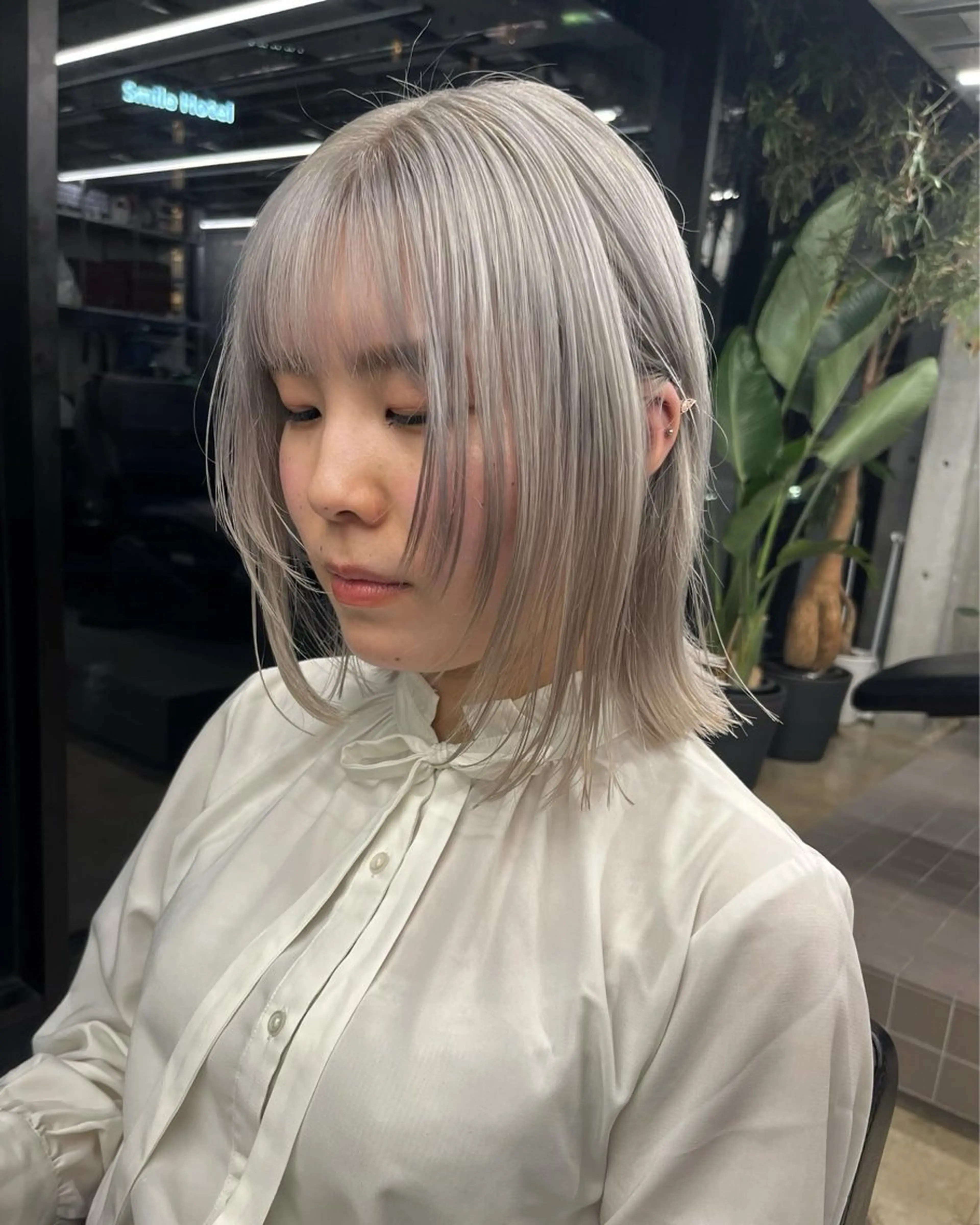 ミディアム カラー ヘアカラー ダブルカラー/ ケアブリーチ/クニトのヘアスタイル