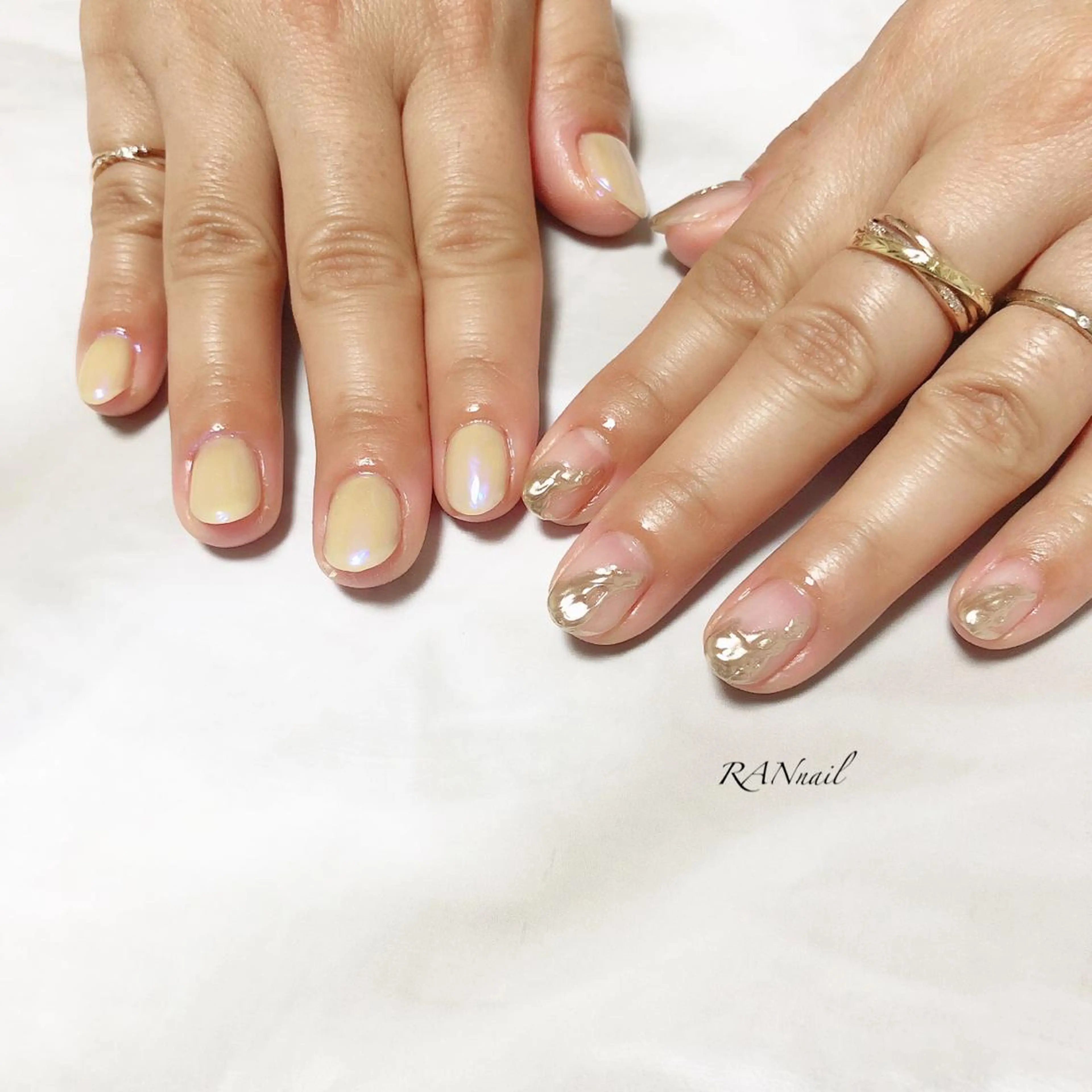 ネイル オーロラネイル フットネイル ミラーネイル ニュアンスネイル オフィスネイル ハンドネイル フットネイル RAN nail 〜ランネイル〜所属・RAN nailのネイルデザイン