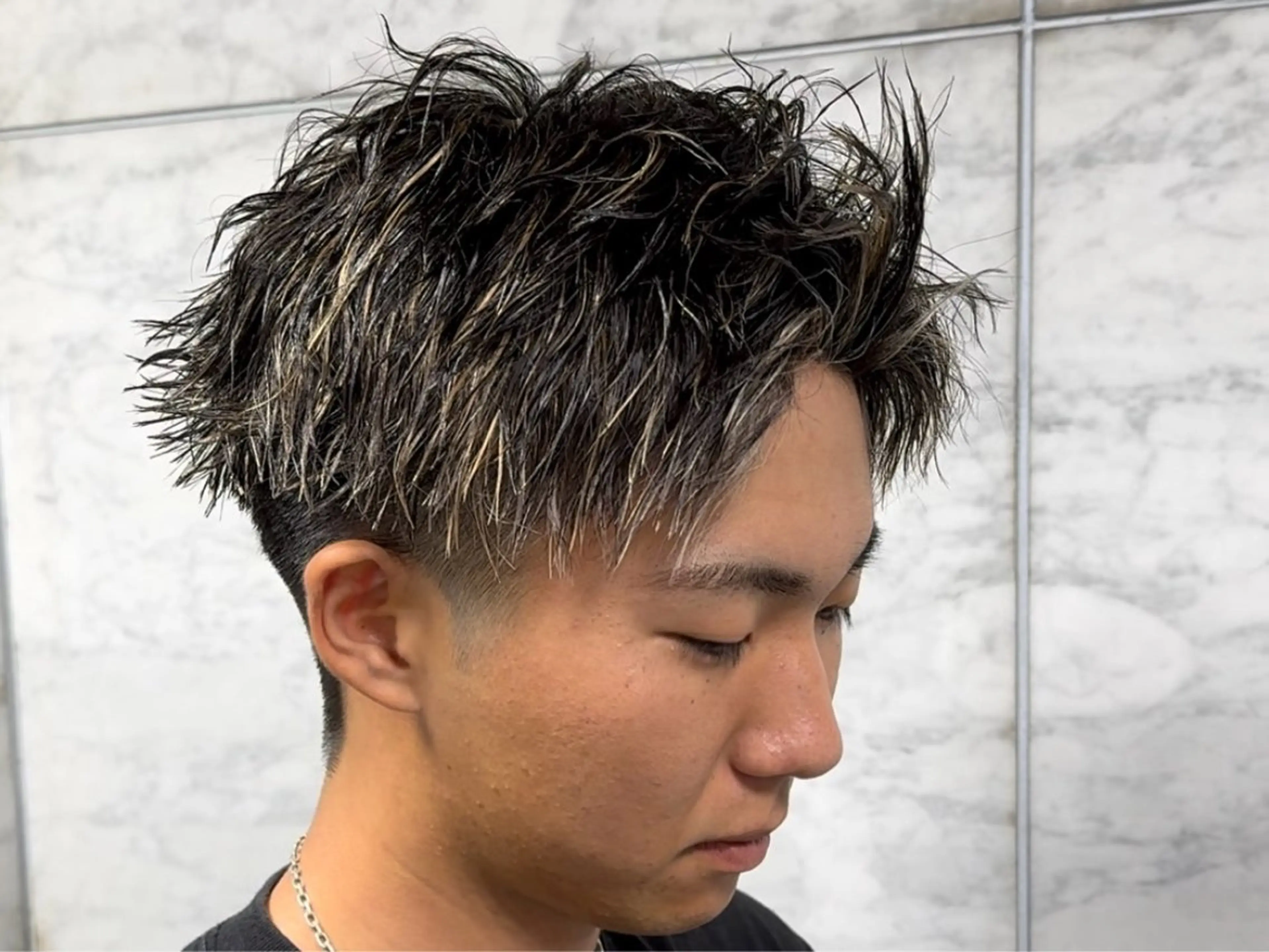 ショート パーマ メンズ カット パーマ パーマ/京都駅 /メンズ/藤井 翔のヘアスタイル