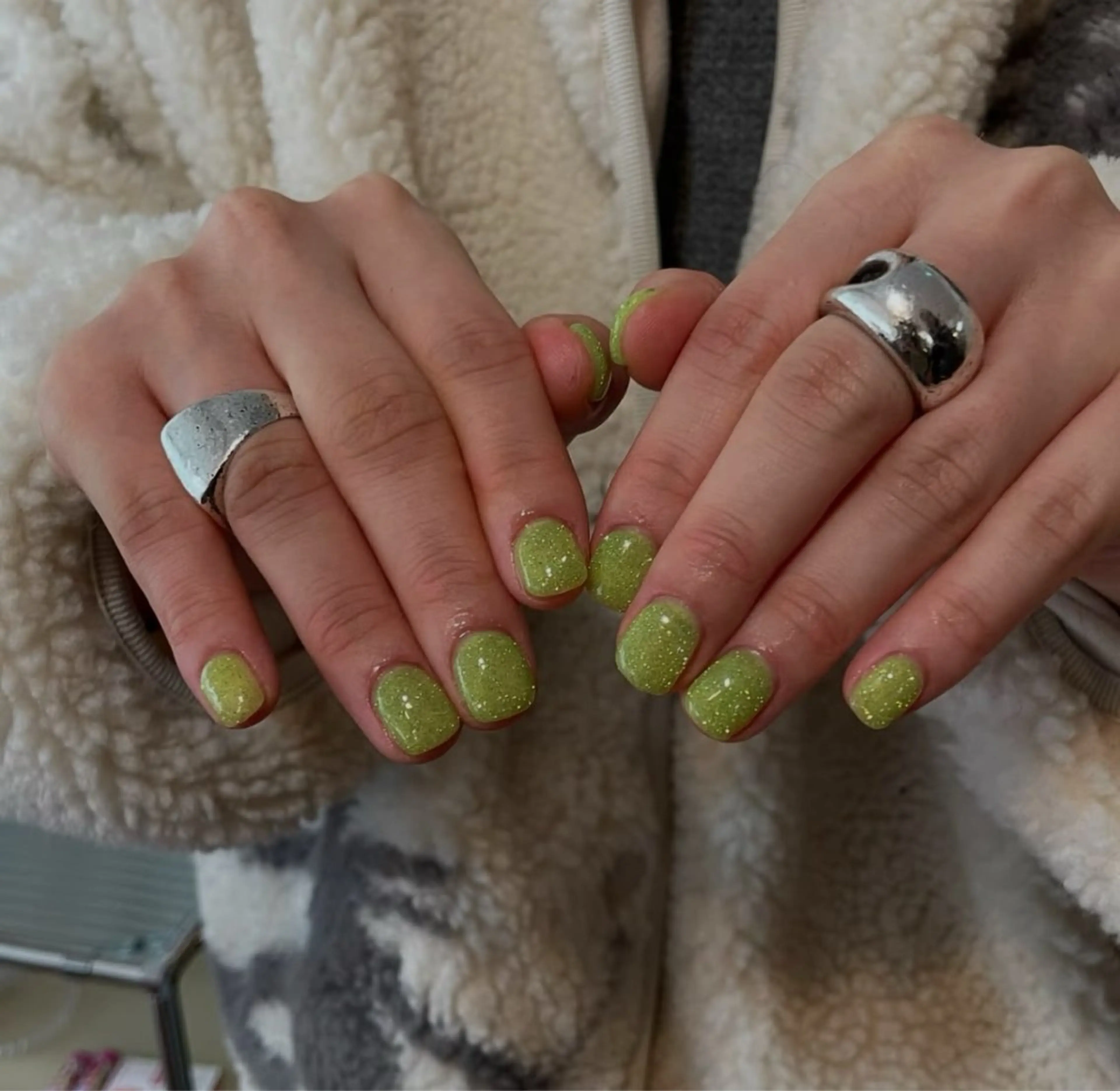 ネイル アートネイル オーロラネイル クリアネイル 長さ出し フレンチネイル K Kのネイルデザイン