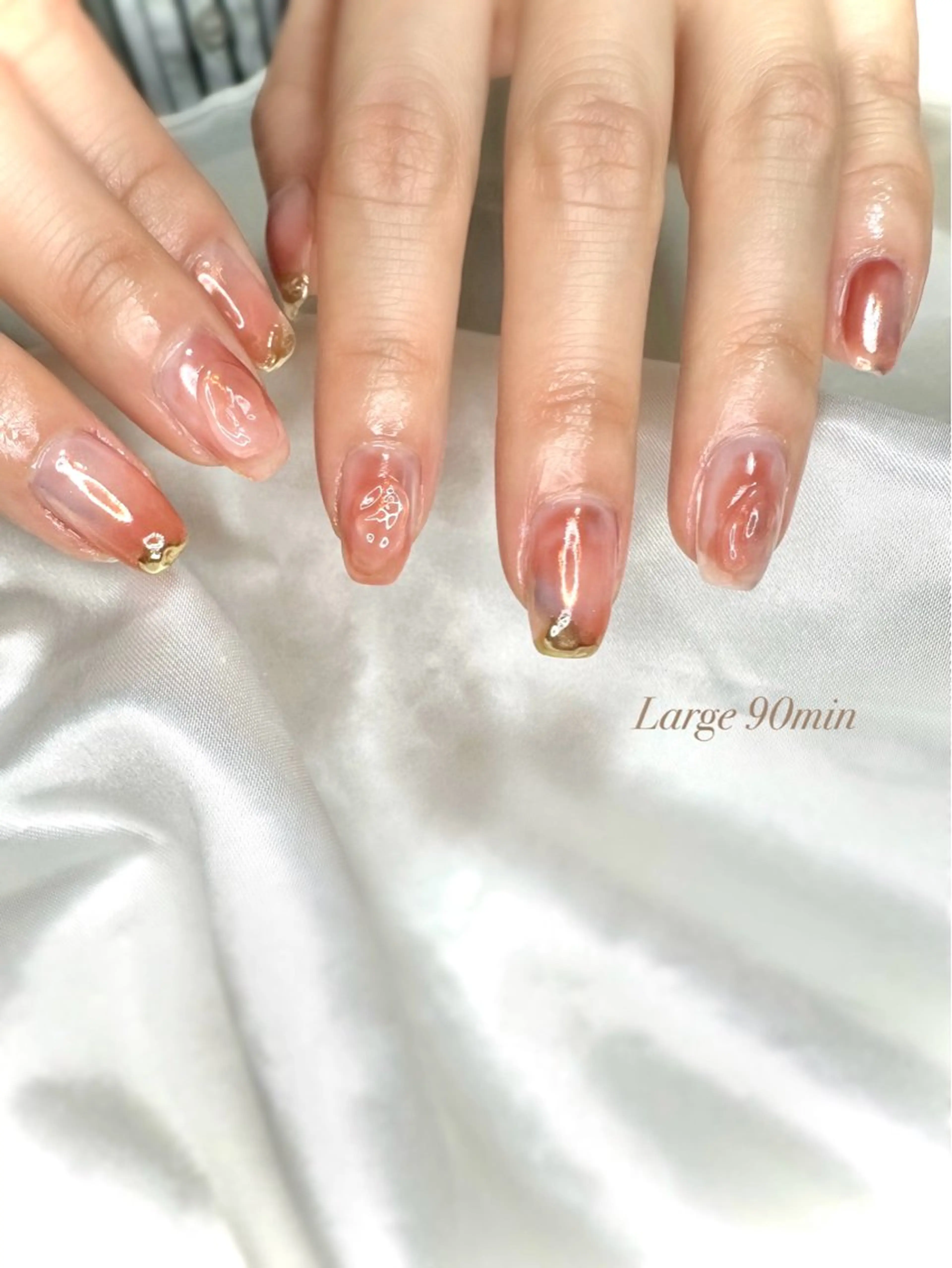 ネイル クリアネイル ジェルネイル ミラーネイル ニュアンスネイル パラジェル ハンドネイル Large 桑原のネイルデザイン