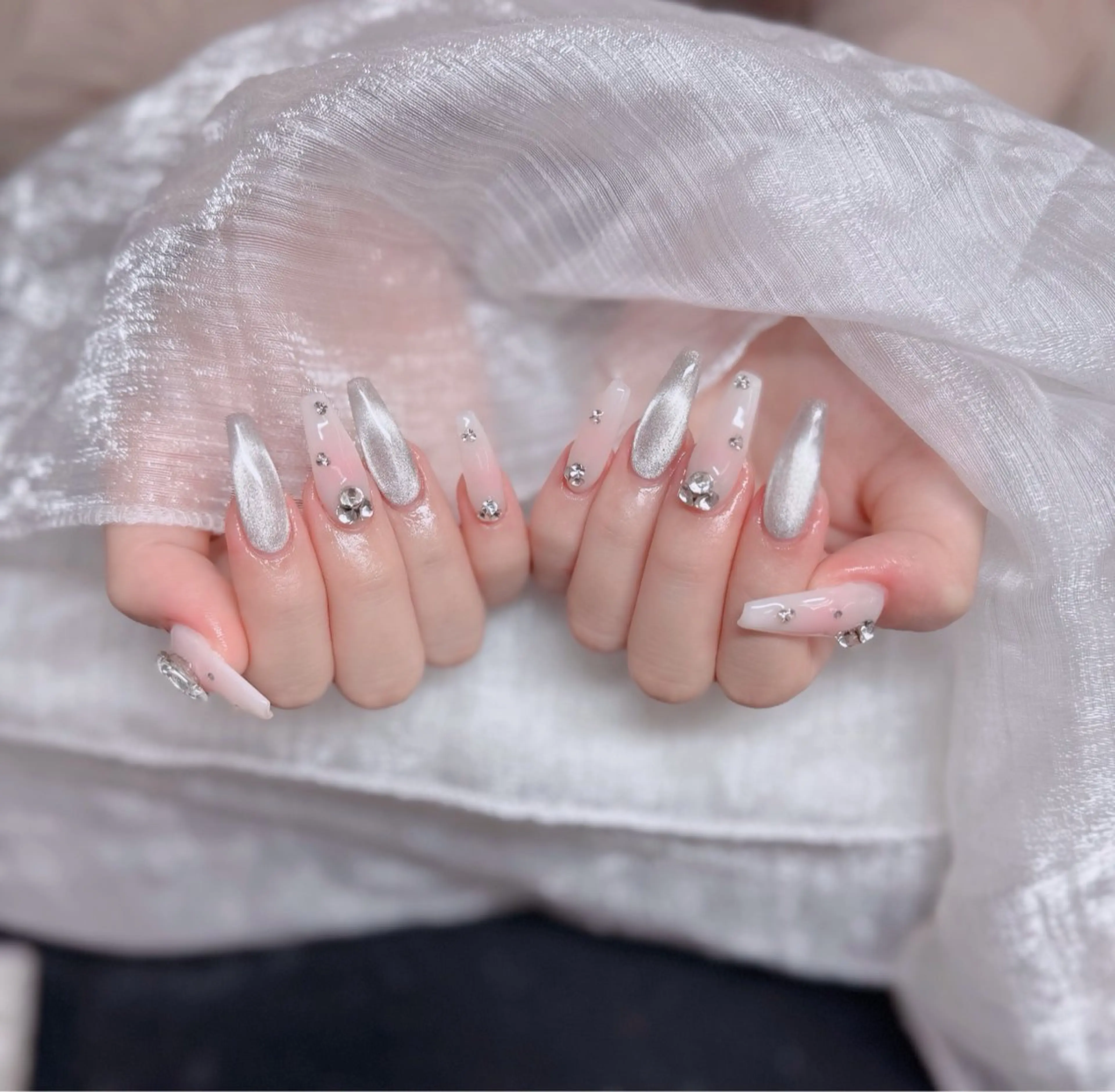 ネイル アートネイル 成人式 ジェルネイル ニュアンスネイル 夏ネイル ハンドネイル neco H.babynailのネイルデザイン