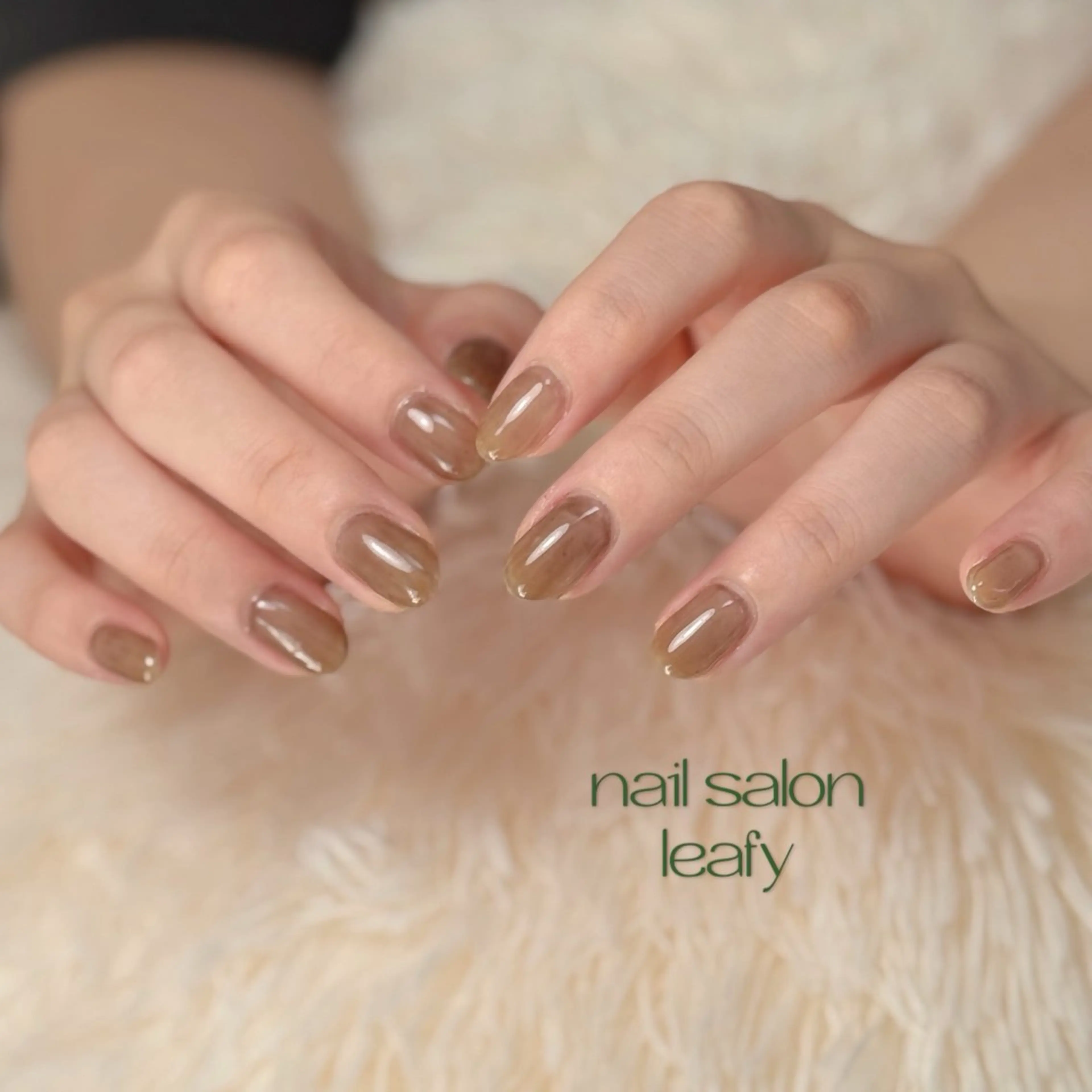 ネイル ワンカラーネイル ハンドネイル ネイルサロン leafyのネイルデザイン