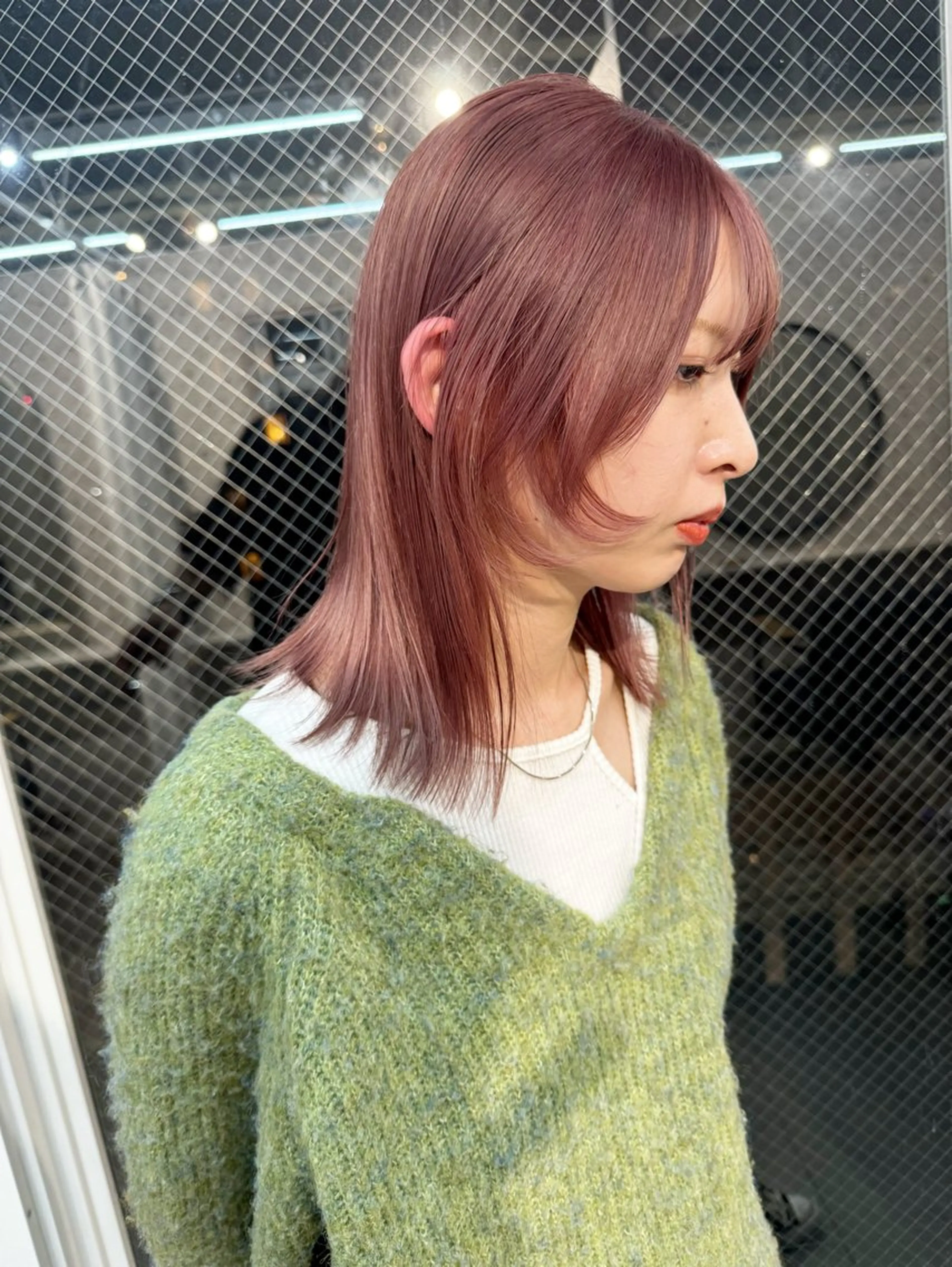 ミディアム カラー ベージュカラー ブリーチ ケアブリーチ ダブルカラー ハイライトカラー ヘアカラー lani 天神大名/ブリーチのヘアスタイル