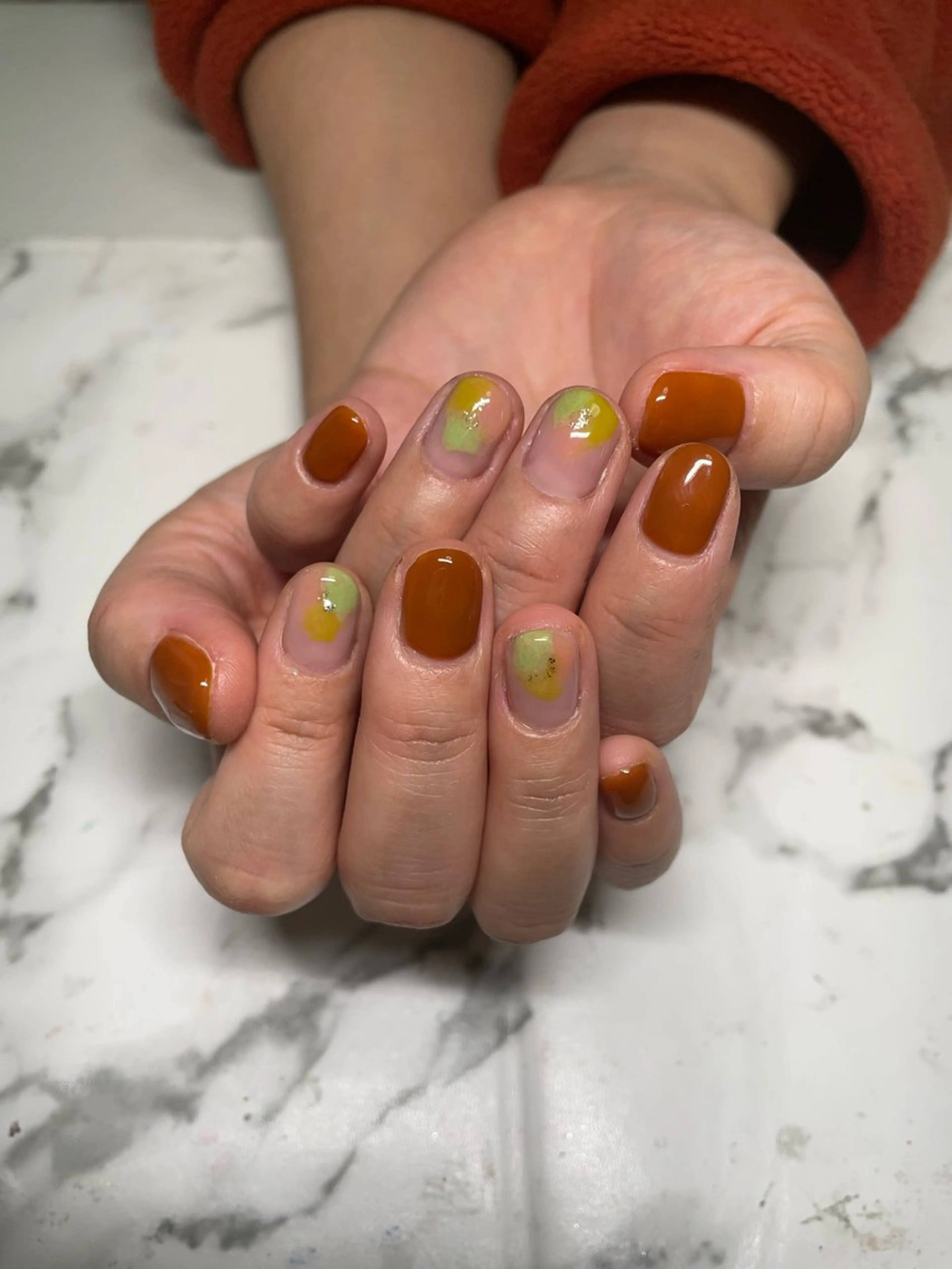 ネイル 春ネイル Mi-roomネイル 耳ツボジュエリーのネイルデザイン