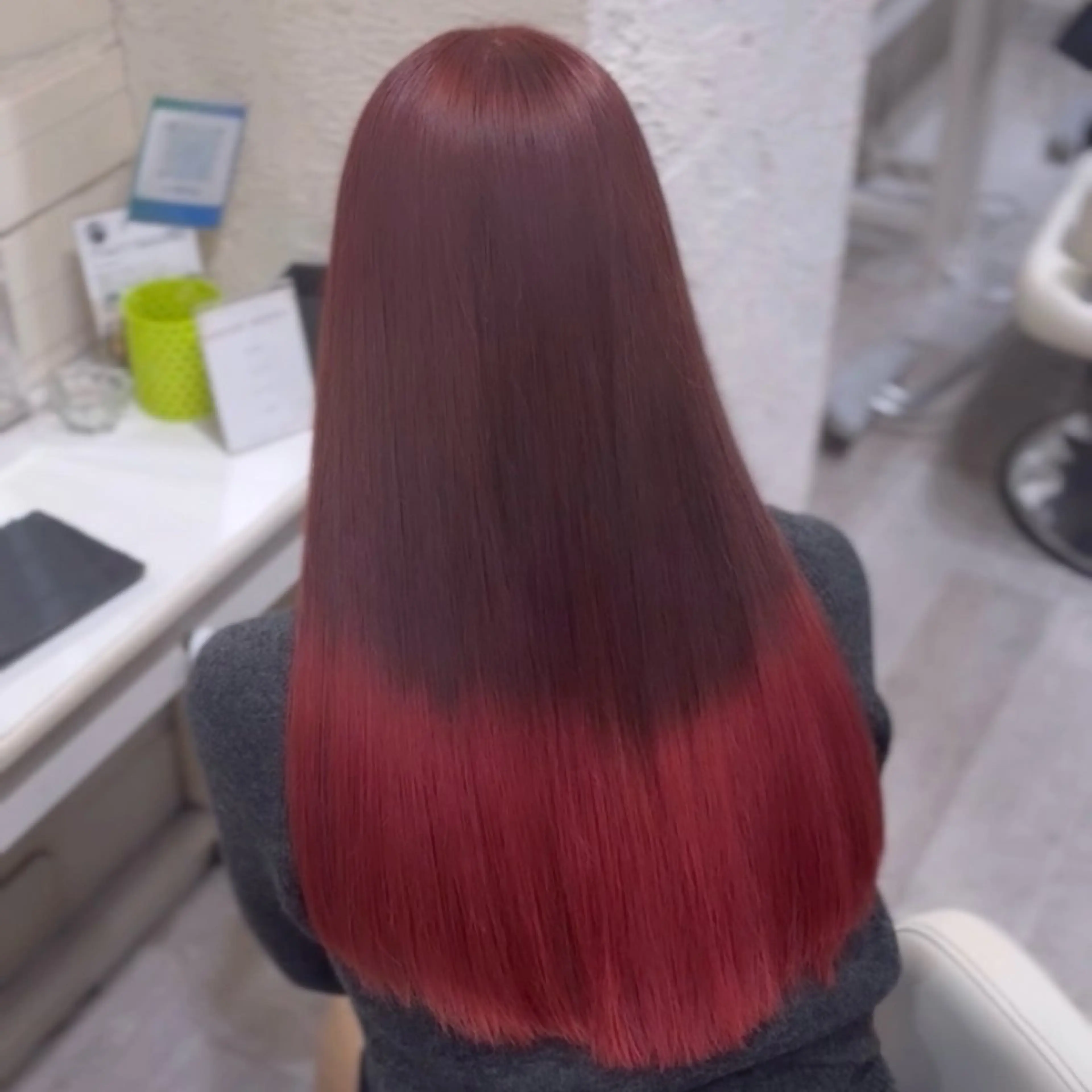 ロング カット ヘアカラー トリートメント ハイトーン/レイヤー カット/TAKEのヘアスタイル